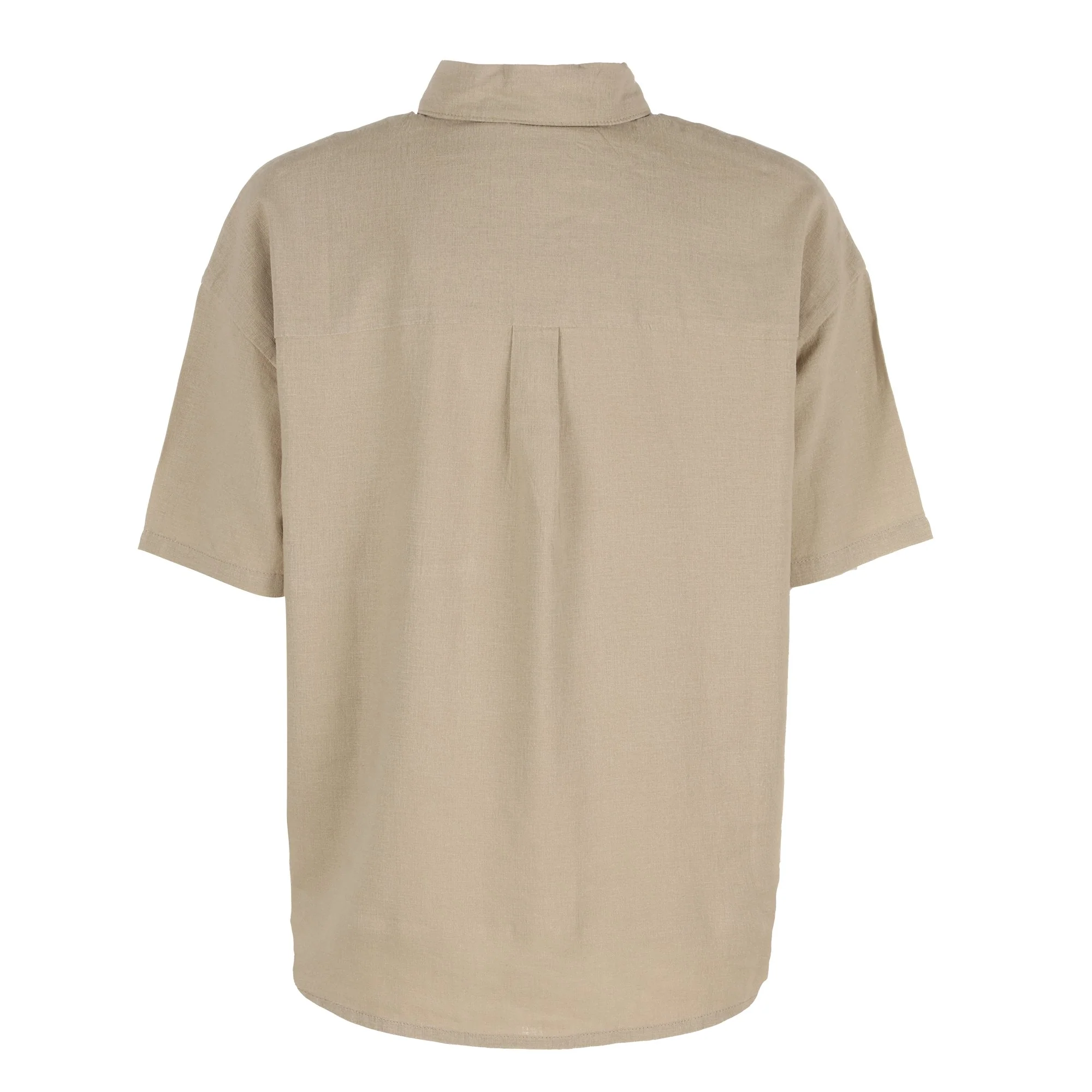 Chemise manche courte - Beige - Image 4