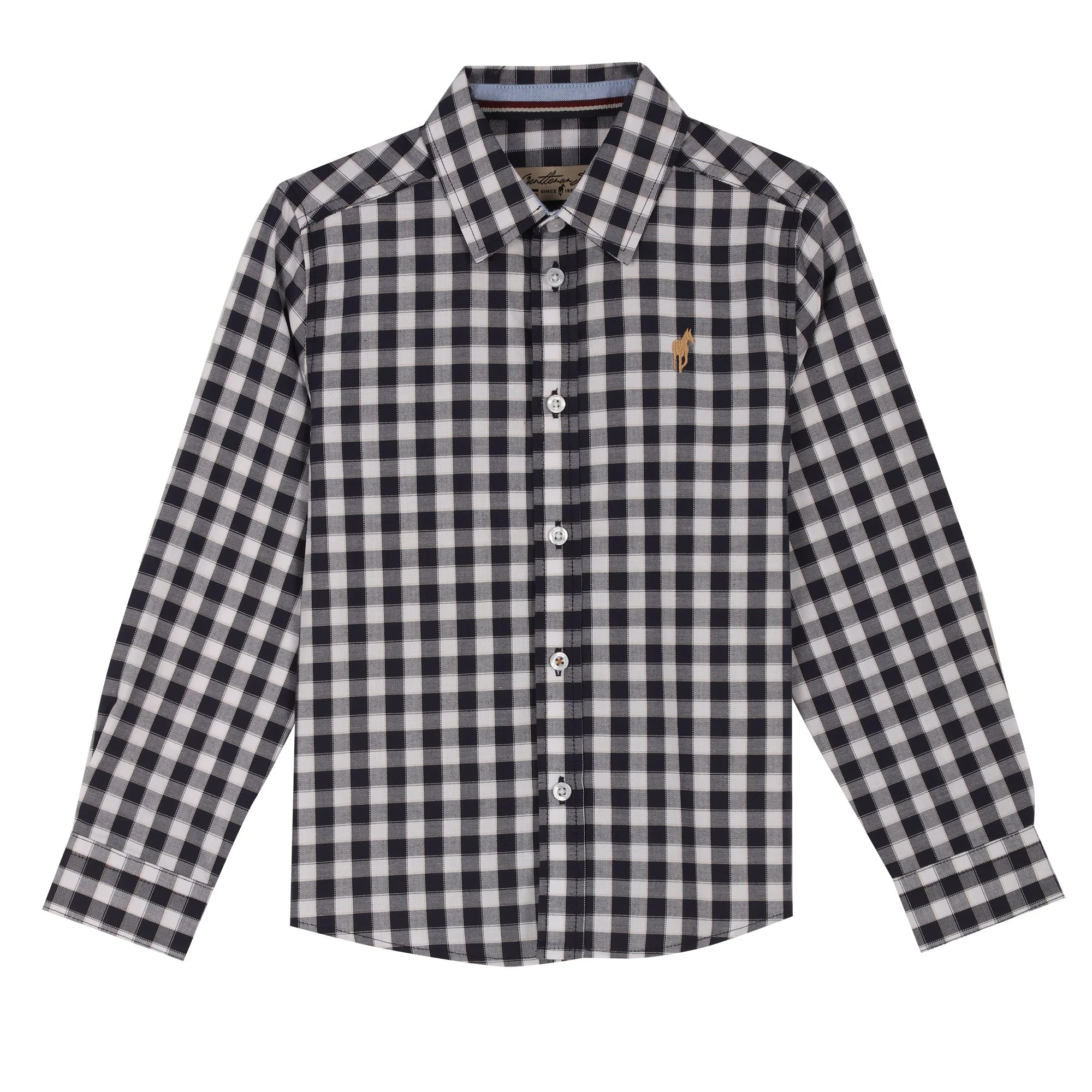 Chemise manches longues avec broderie 3/12 ans - Blanc - Image 3