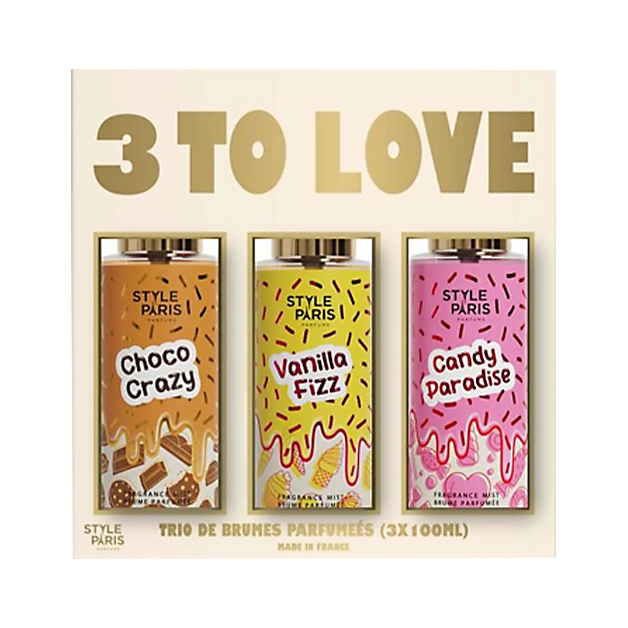 Coffret 3 brumes corporelles sweet paradise