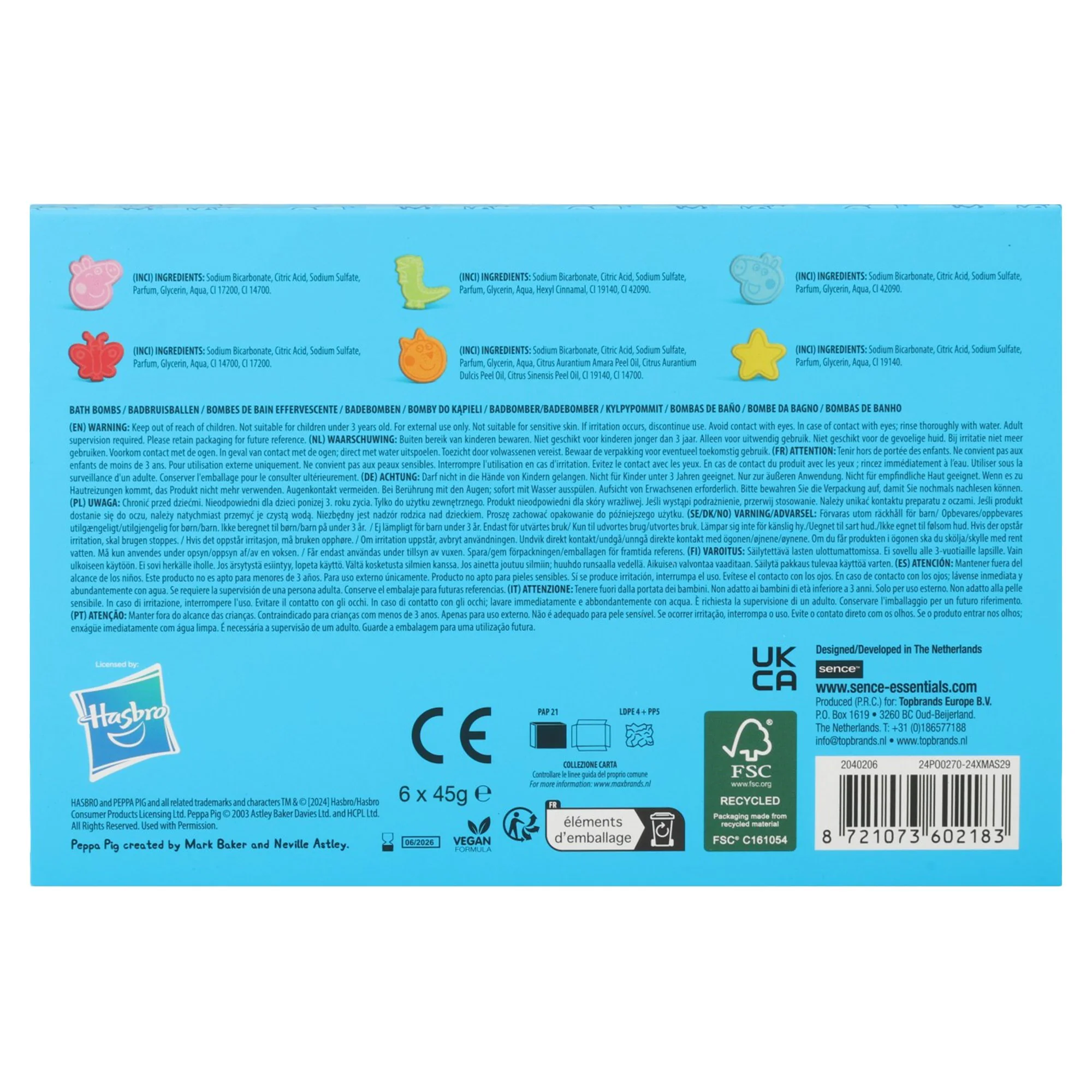 Coffret 6 bombes de bain Peppa Pig - Image 2
