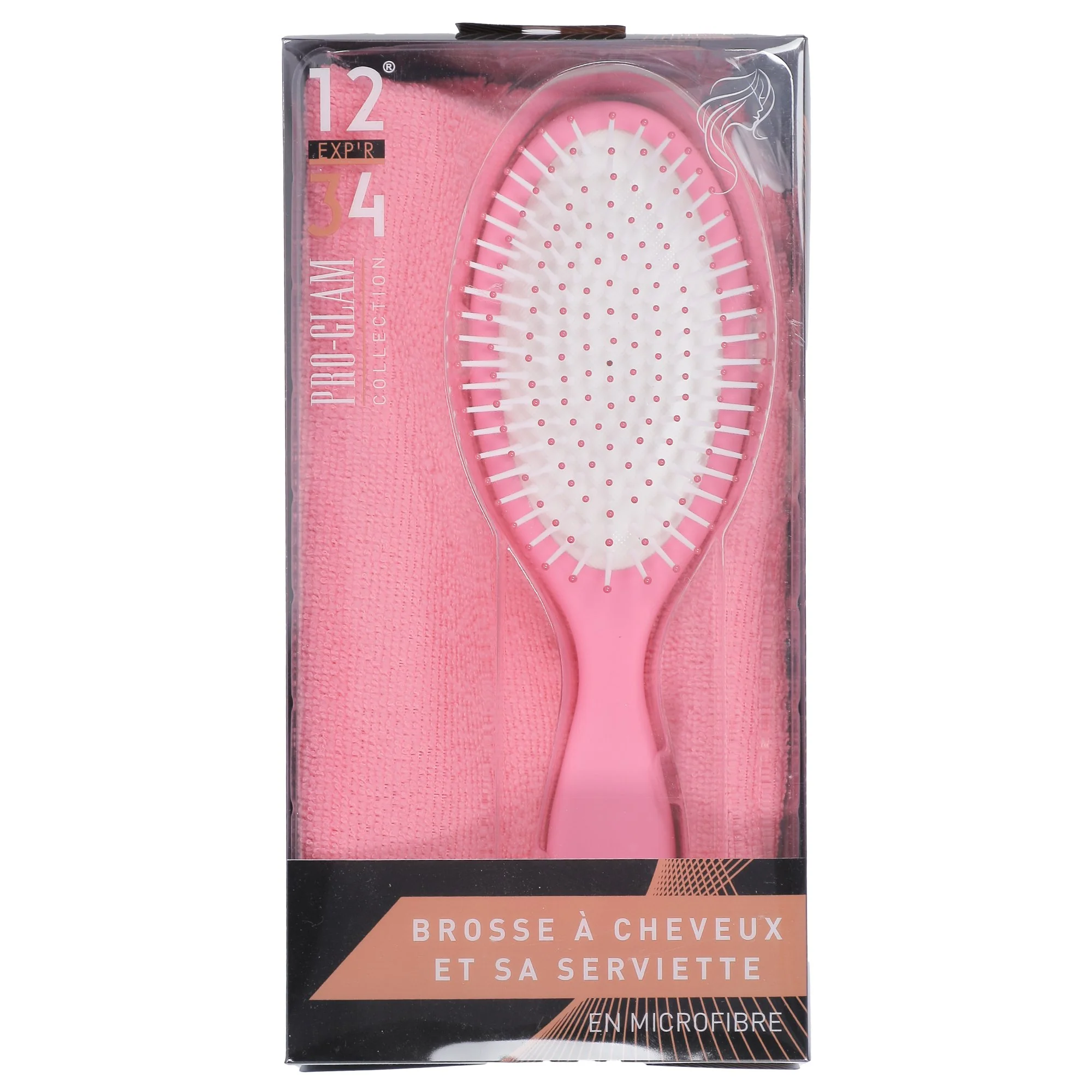 Coffret brosse à cheveux + serviette