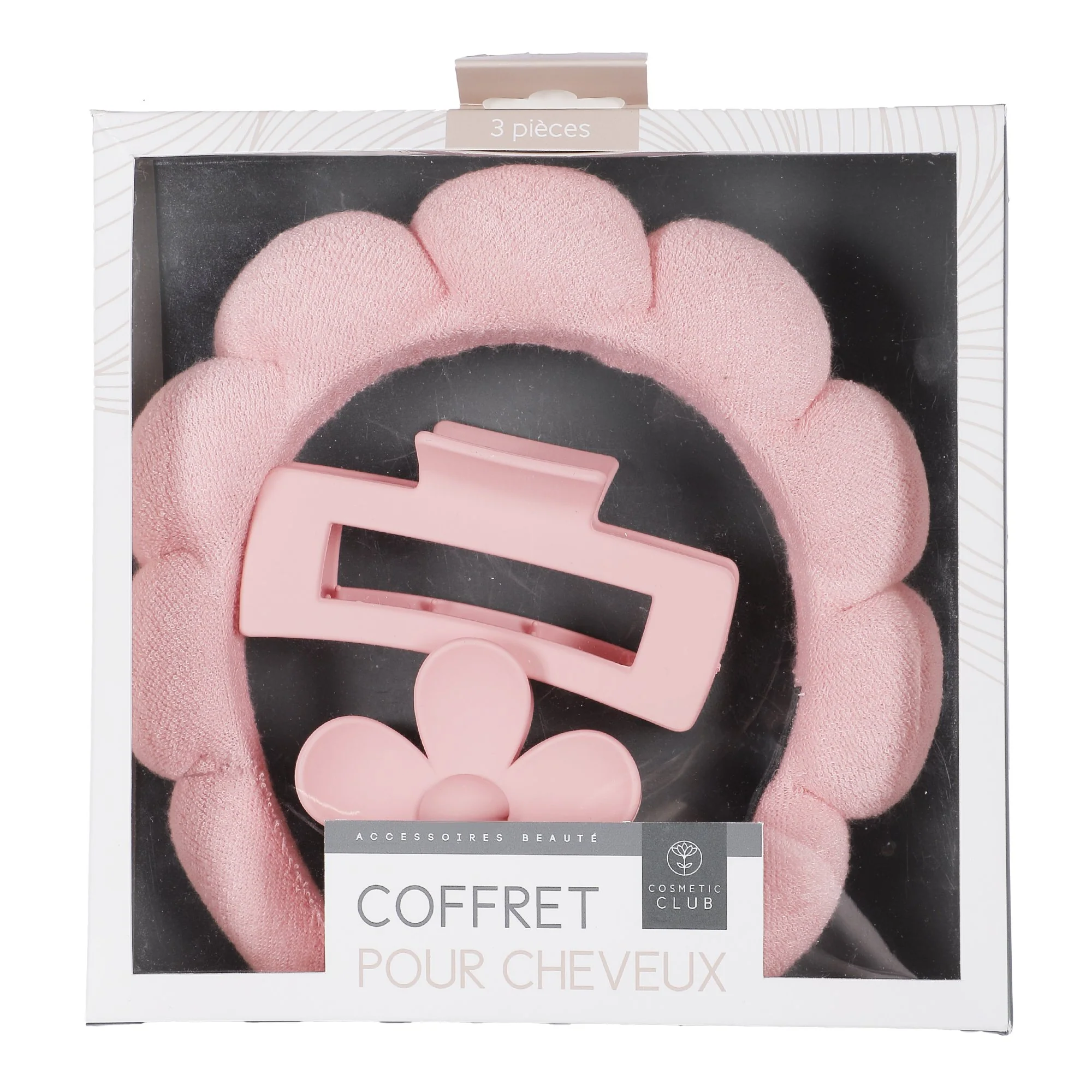 Coffret cheveux : 1 serre tête, 2 pinces à cheveux
