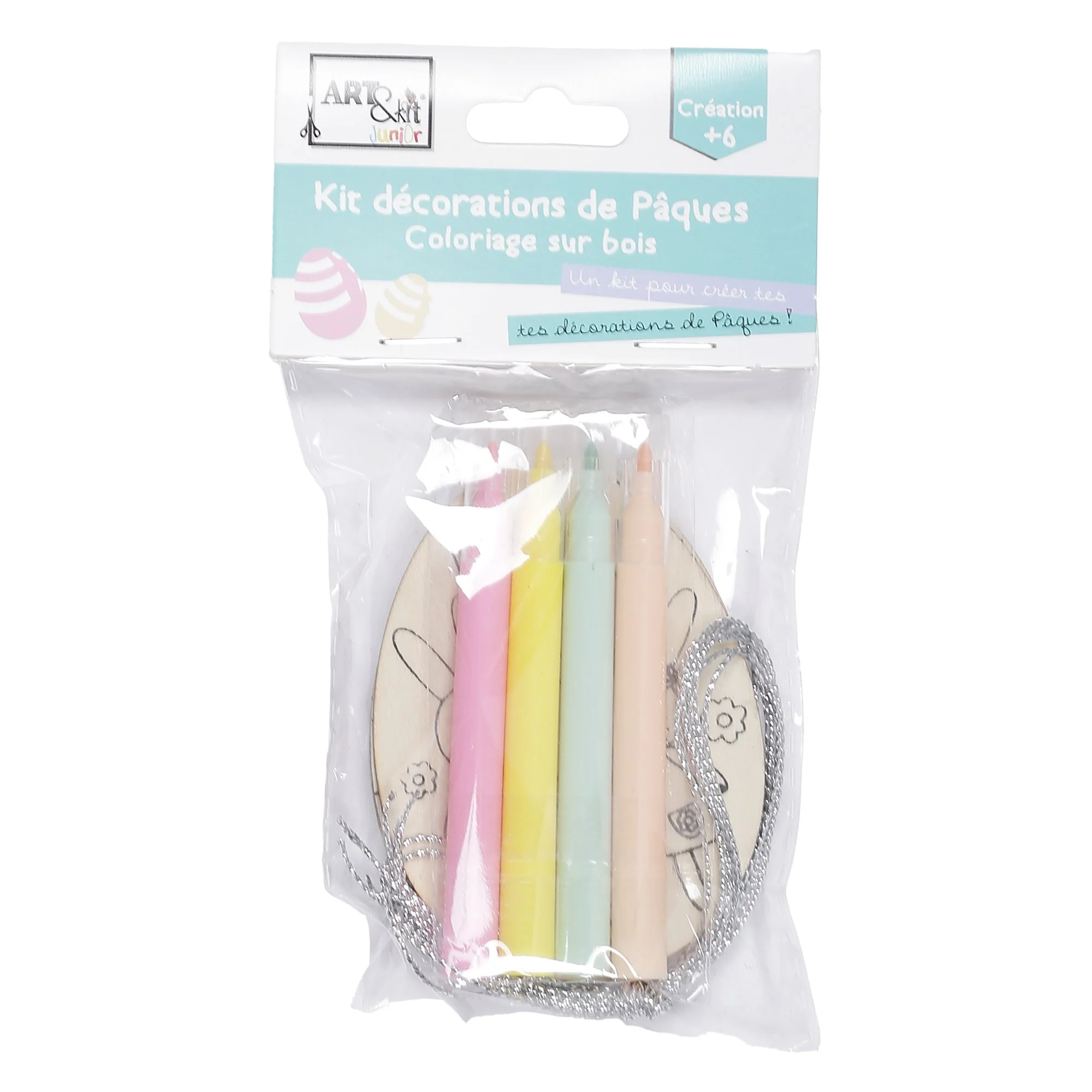 Coffret de coloriage décoration de Pùques en bois