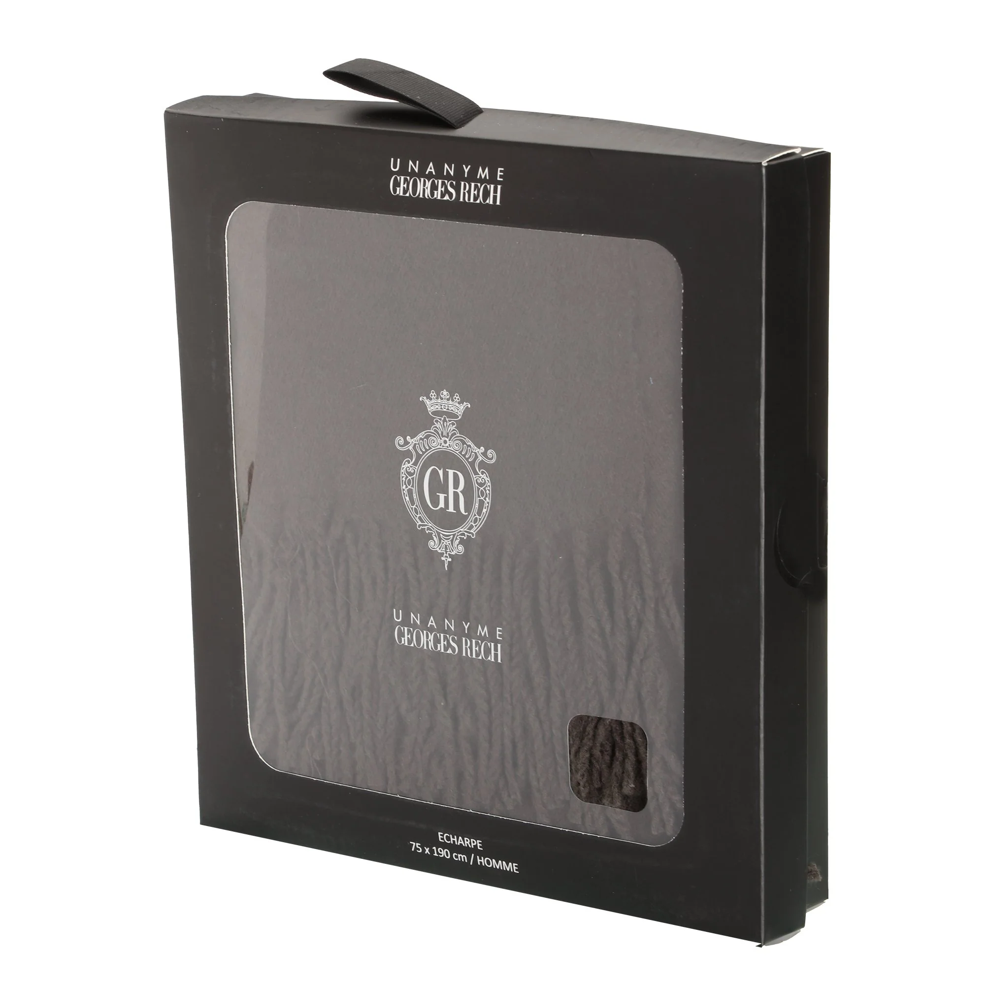 Coffret écharpe unie à franges