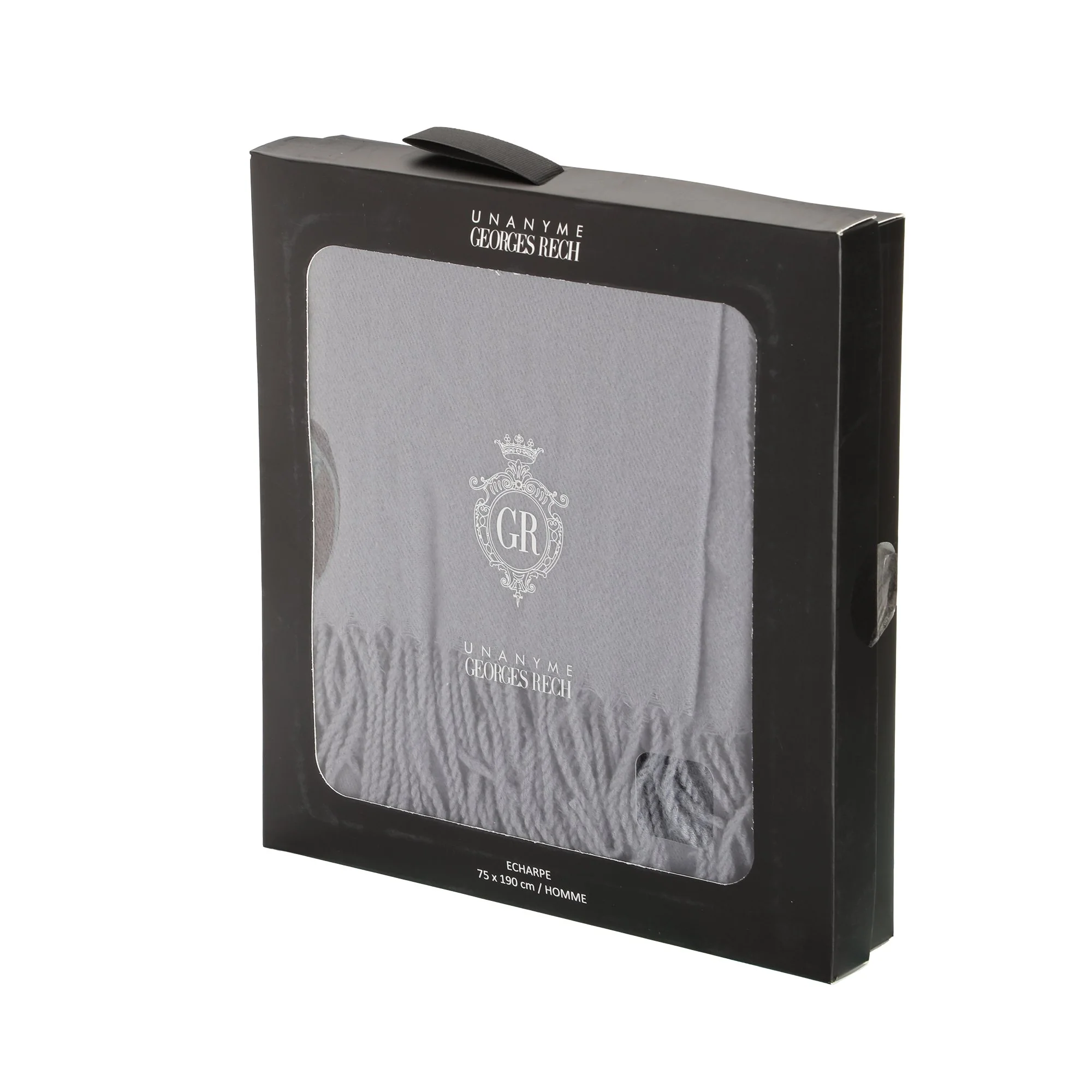 Coffret écharpe unie à franges - Image 5