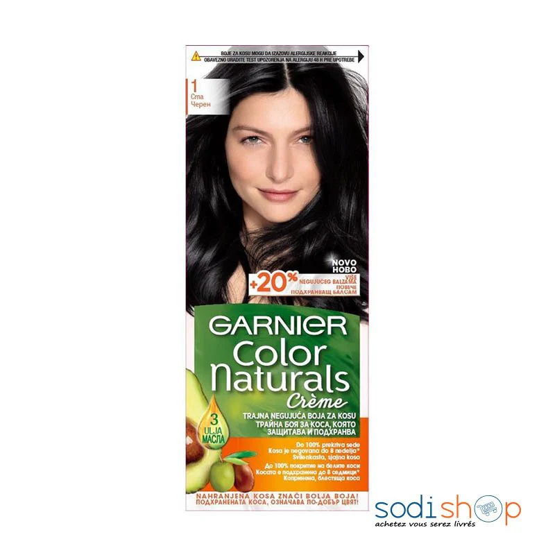 Coloration crème teinte 1 noir naturals color