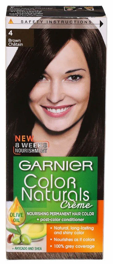 Coloration crème teinte 4 châtain naturals color