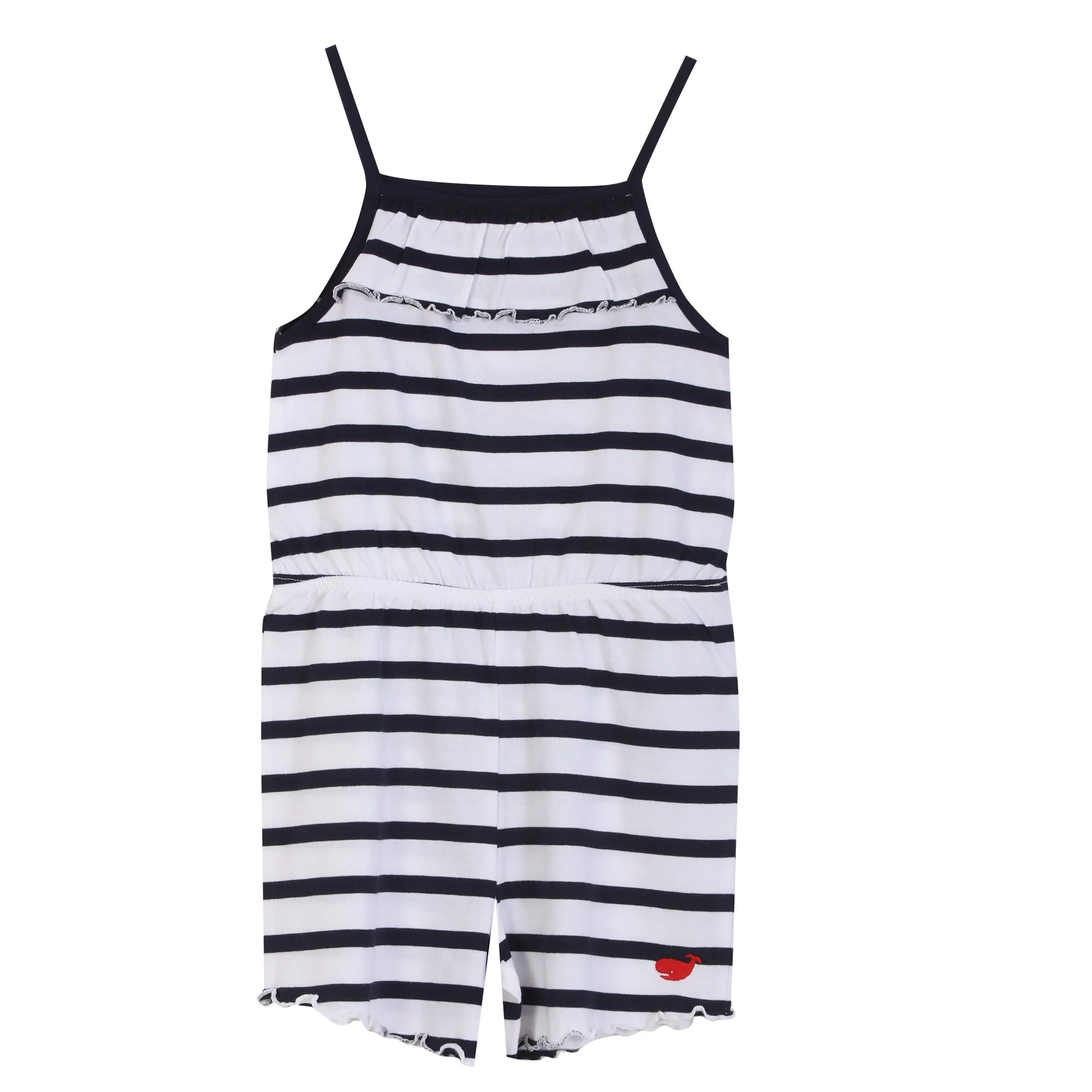 Combi short marinière 3-12 ans - Blanc