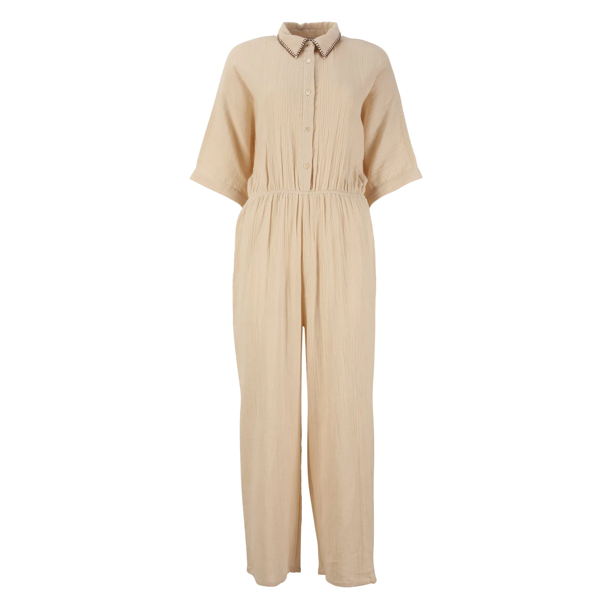 Combinaison gaze de coton  - Beige