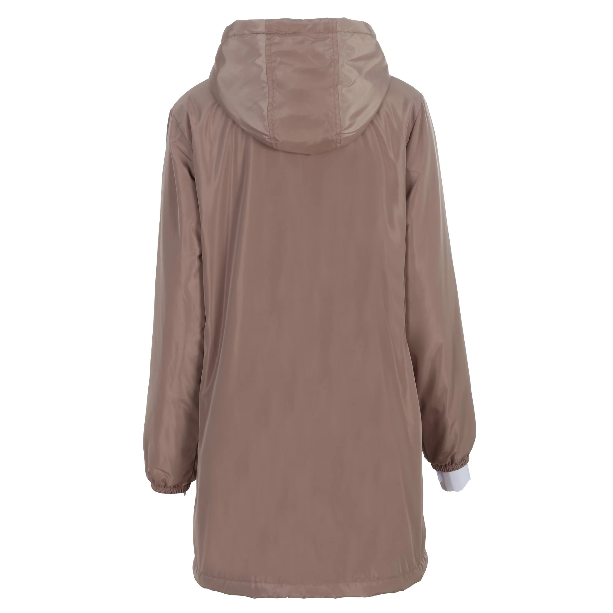 Coupe vente long à capuche  - Beige - Image 2