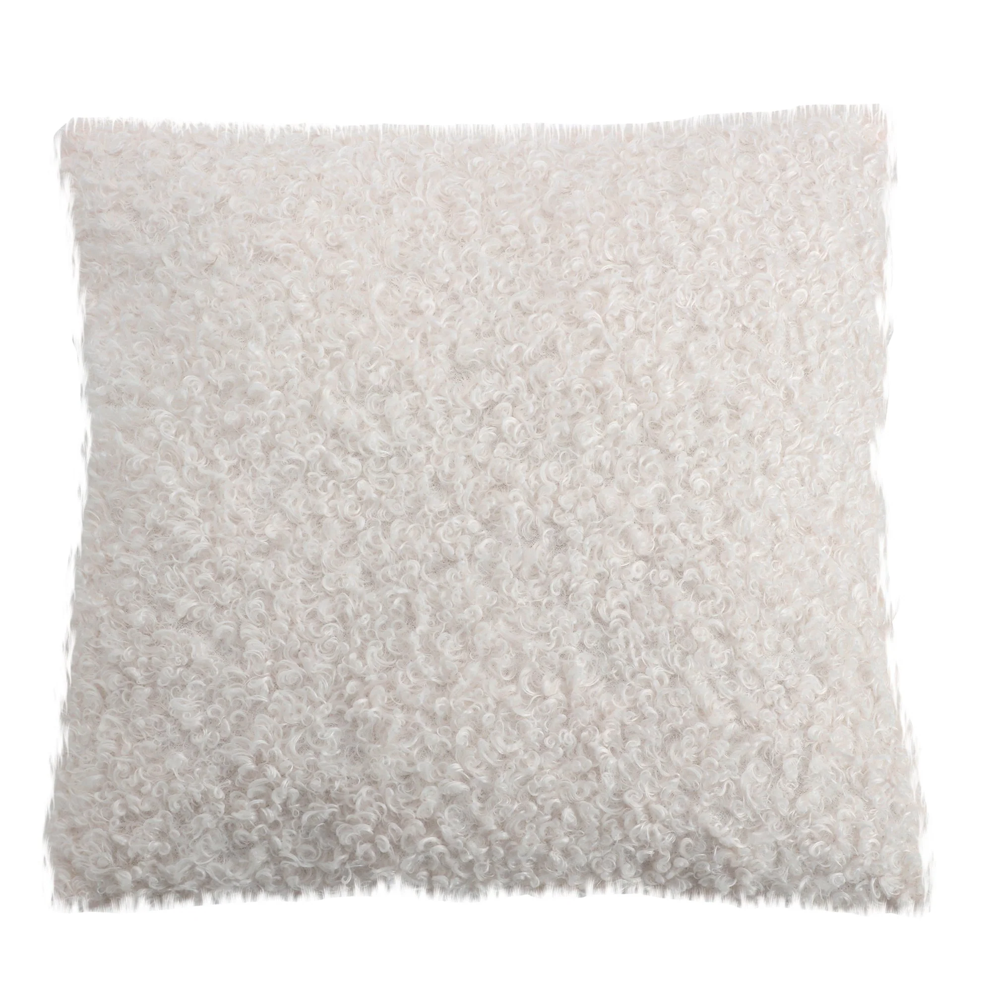 Coussin bouclettes 40x40cm - Noir - Image 2
