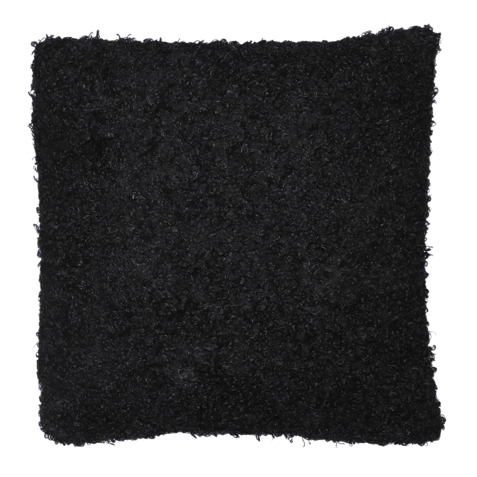 Coussin bouclettes 40x40cm - Noir - Image 3