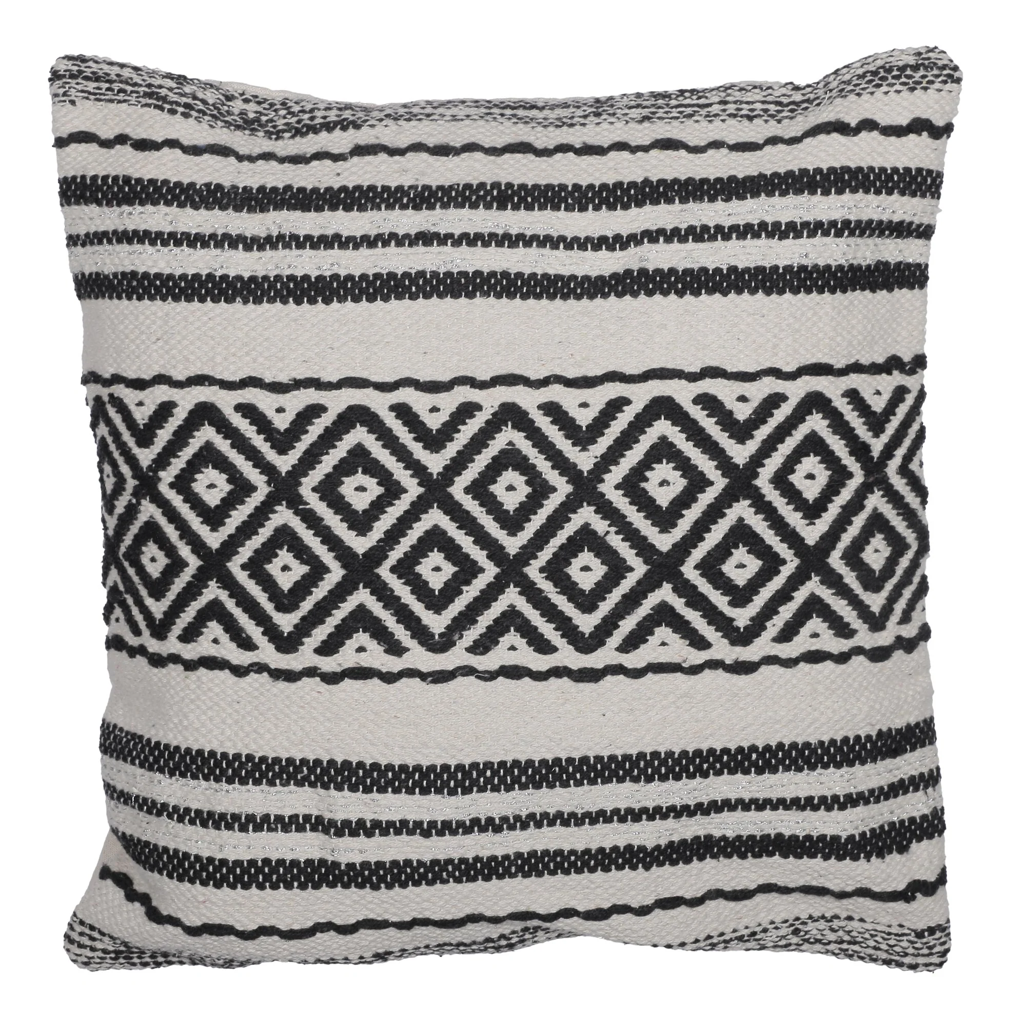 Coussin coton fil métal