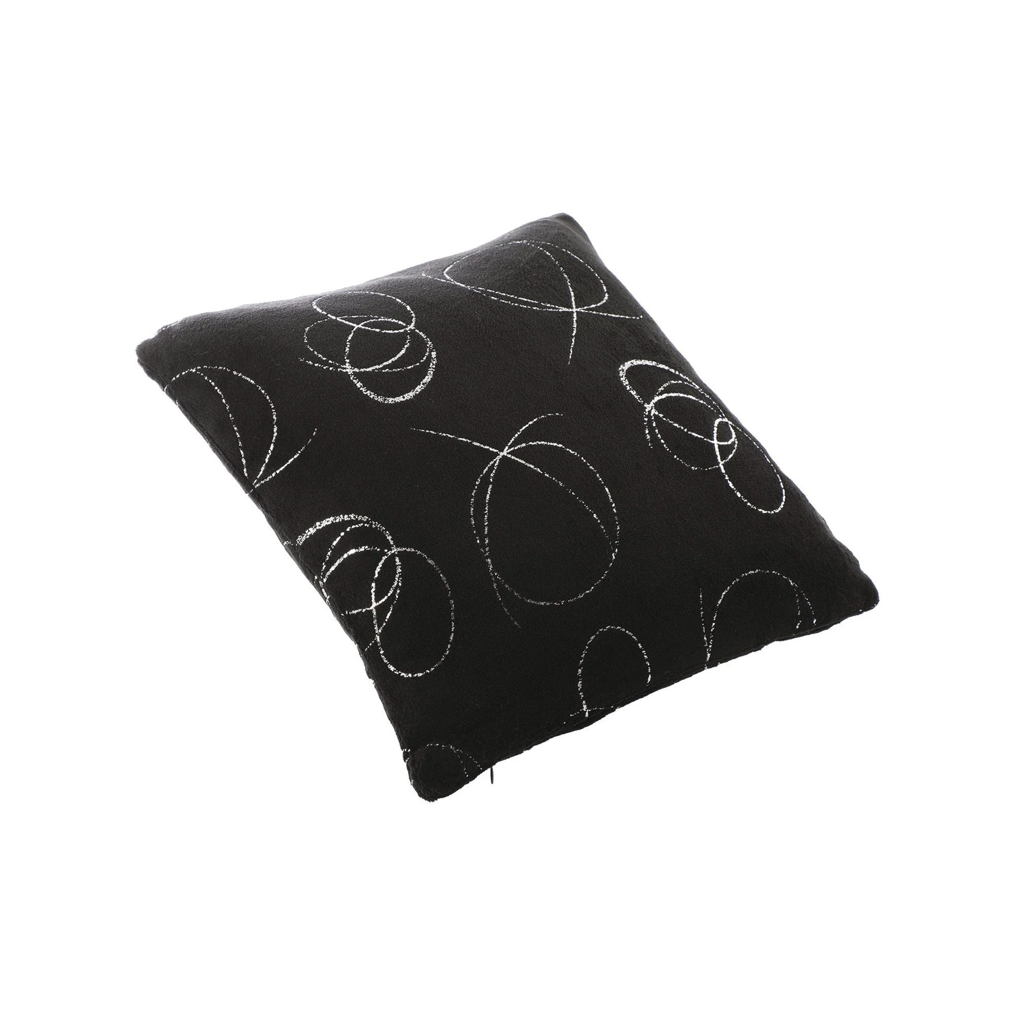 Coussin motifs ronds métalliques - Gris - Image 4