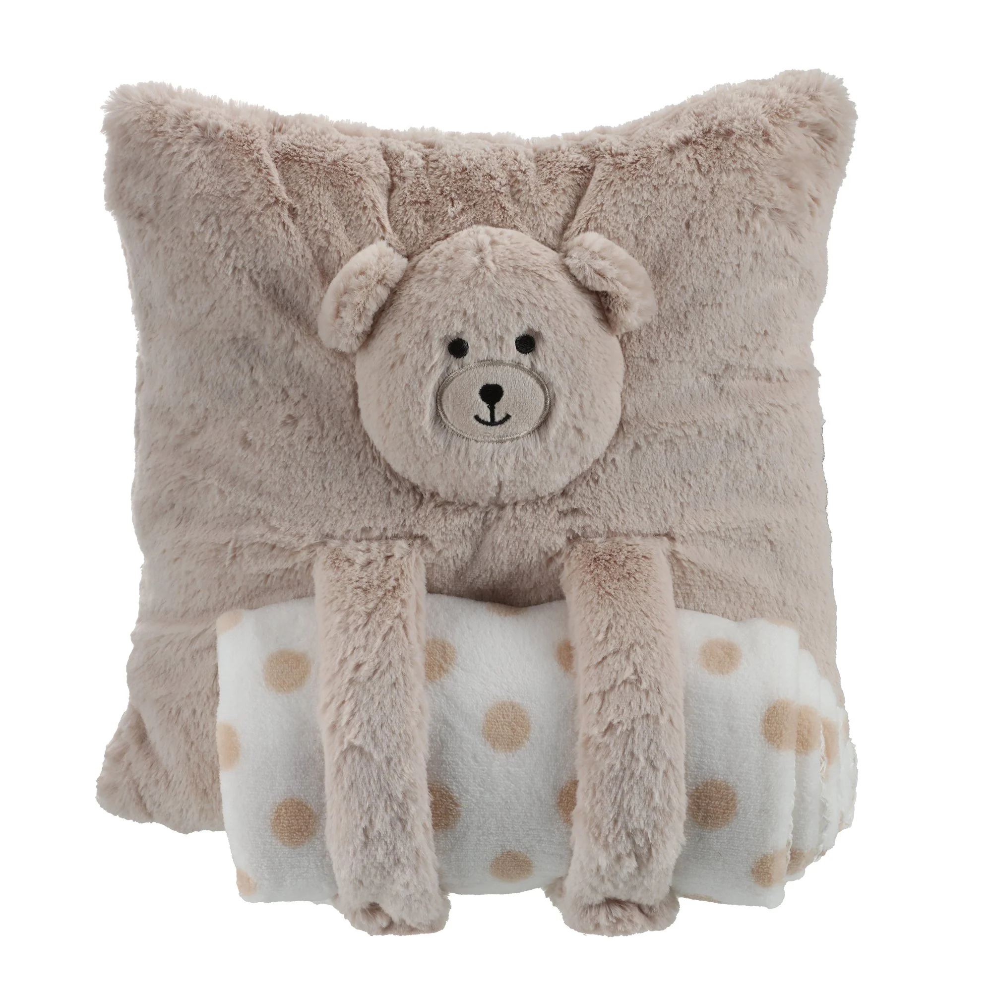 Coussin + plaid intégré animal - Gris - Image 3