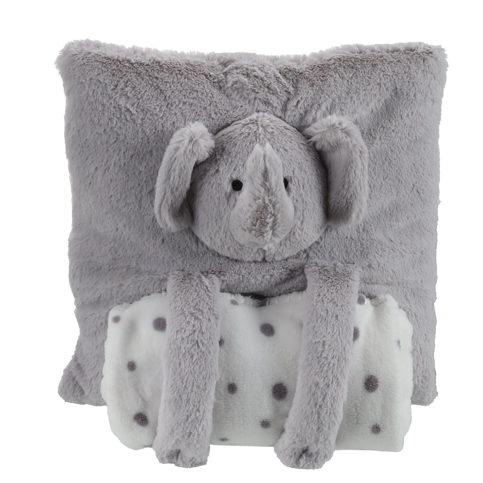 Coussin + plaid intégré animal - Gris - Image 5