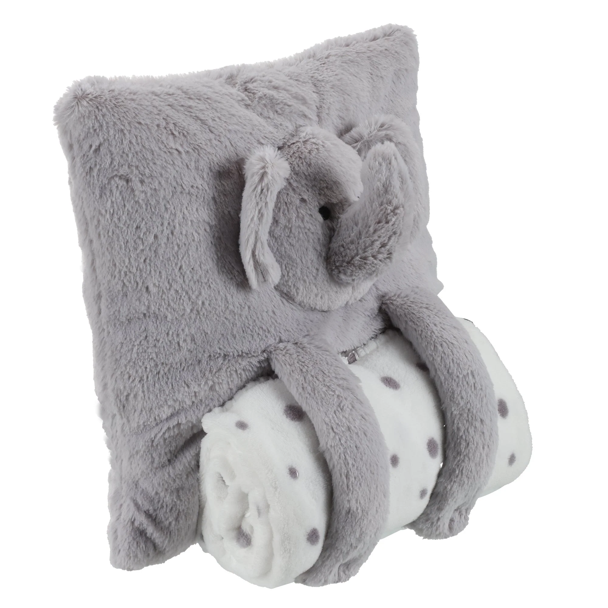 Coussin + plaid intégré animal - Gris - Image 6
