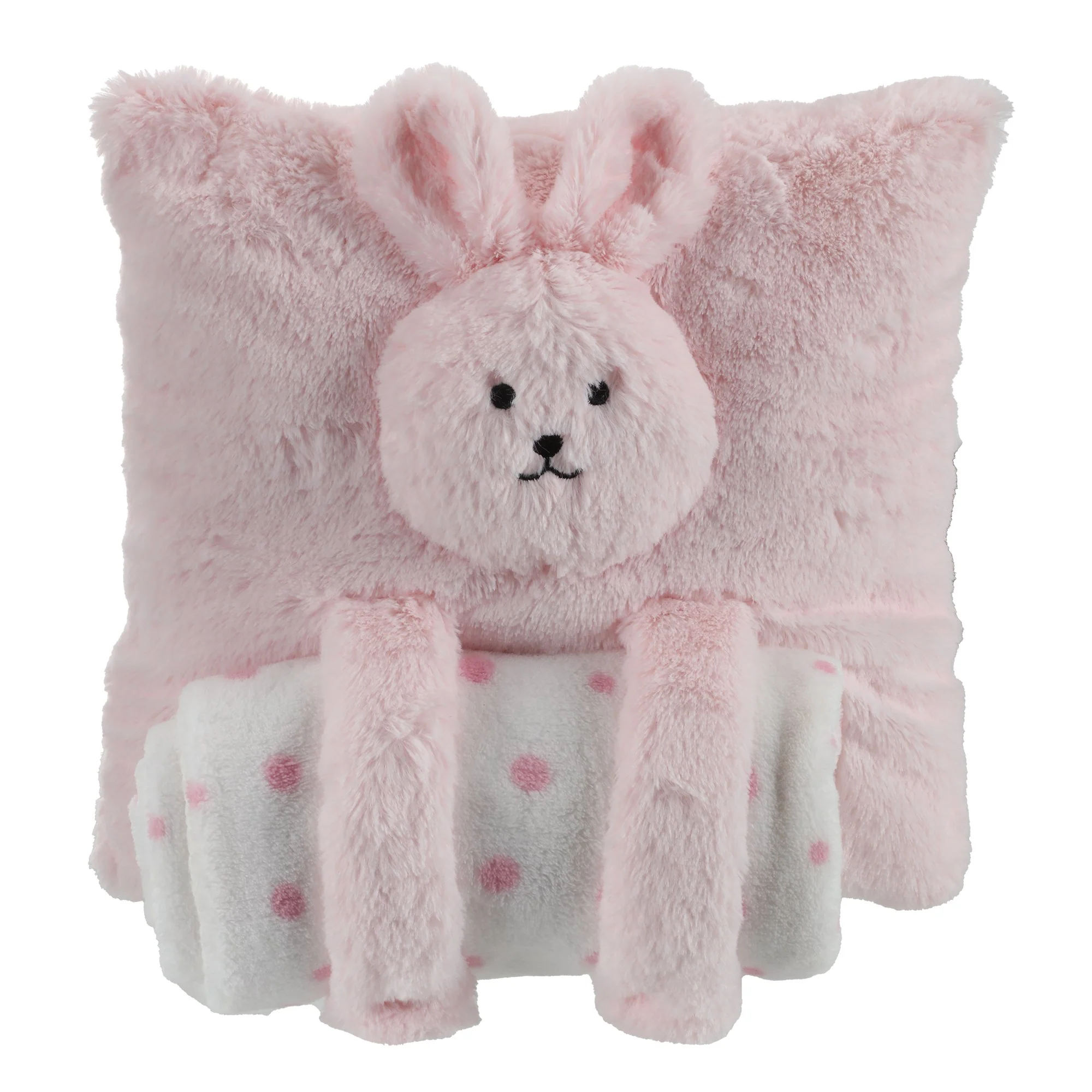 Coussin + plaid intégré animal  - Marron