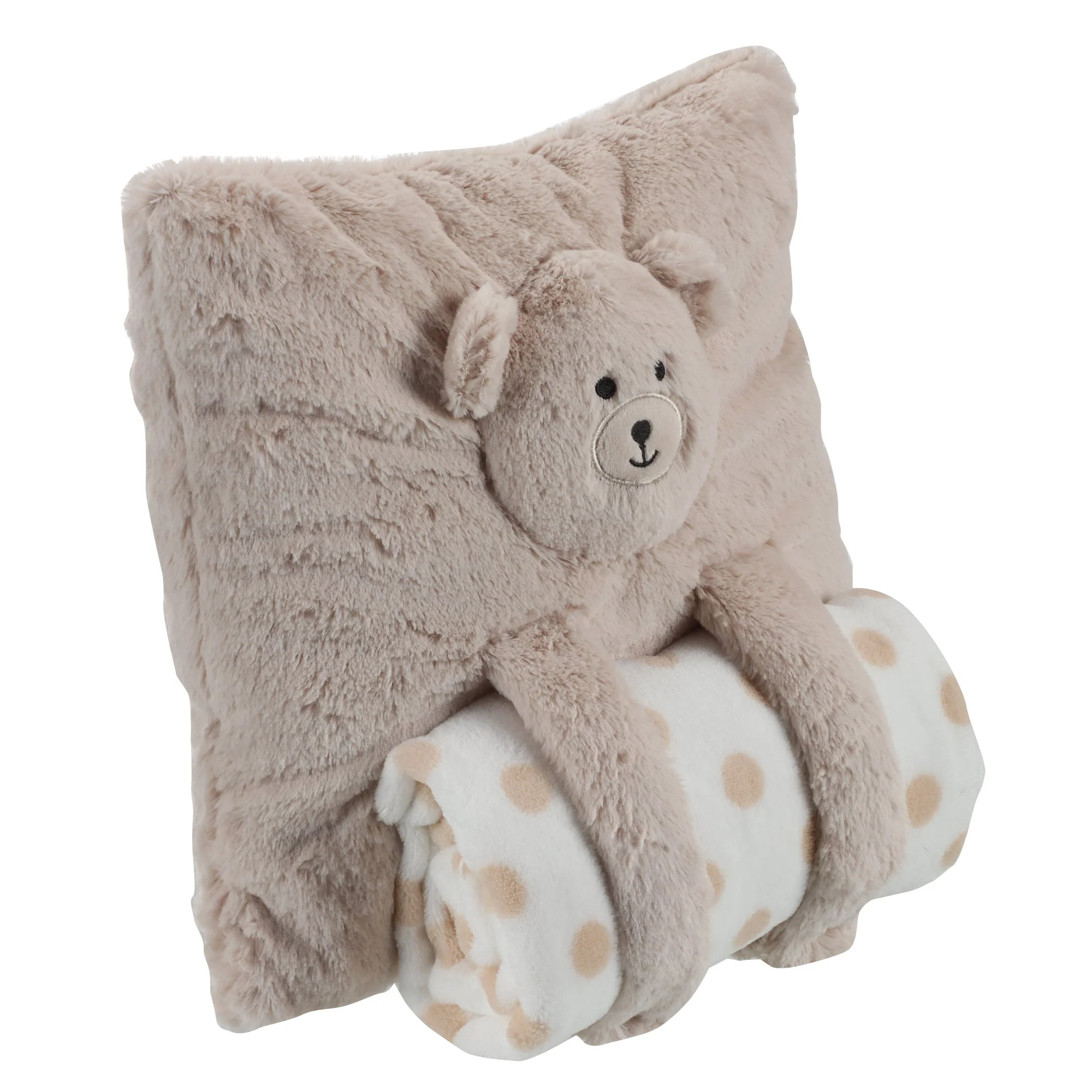 Coussin + plaid intégré animal  - Marron - Image 4
