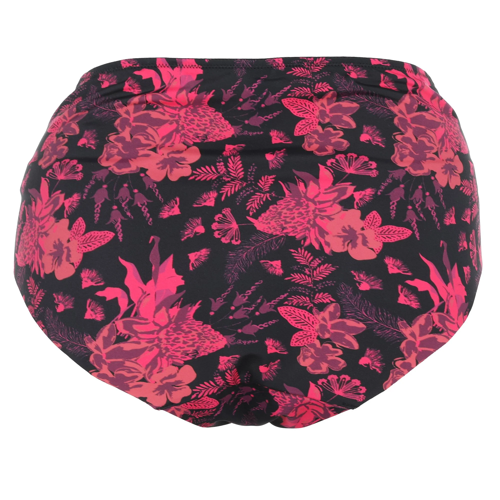 Culotte en dentelle fleurie noir et rose  - Rose - Image 2