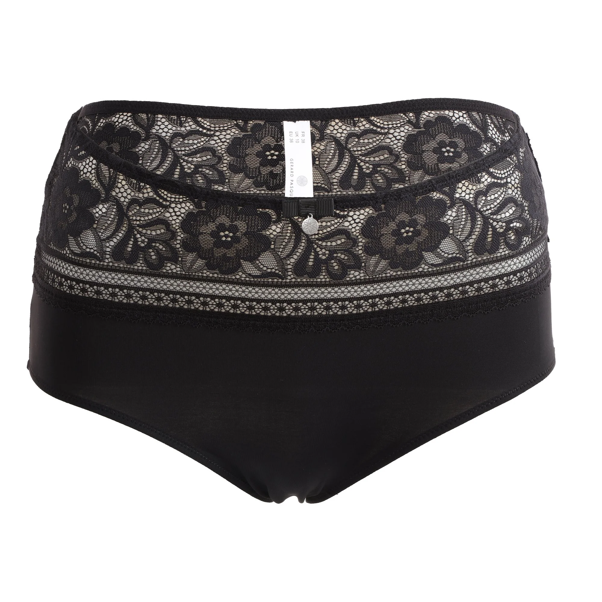 Culotte haute en dentelle Noire
