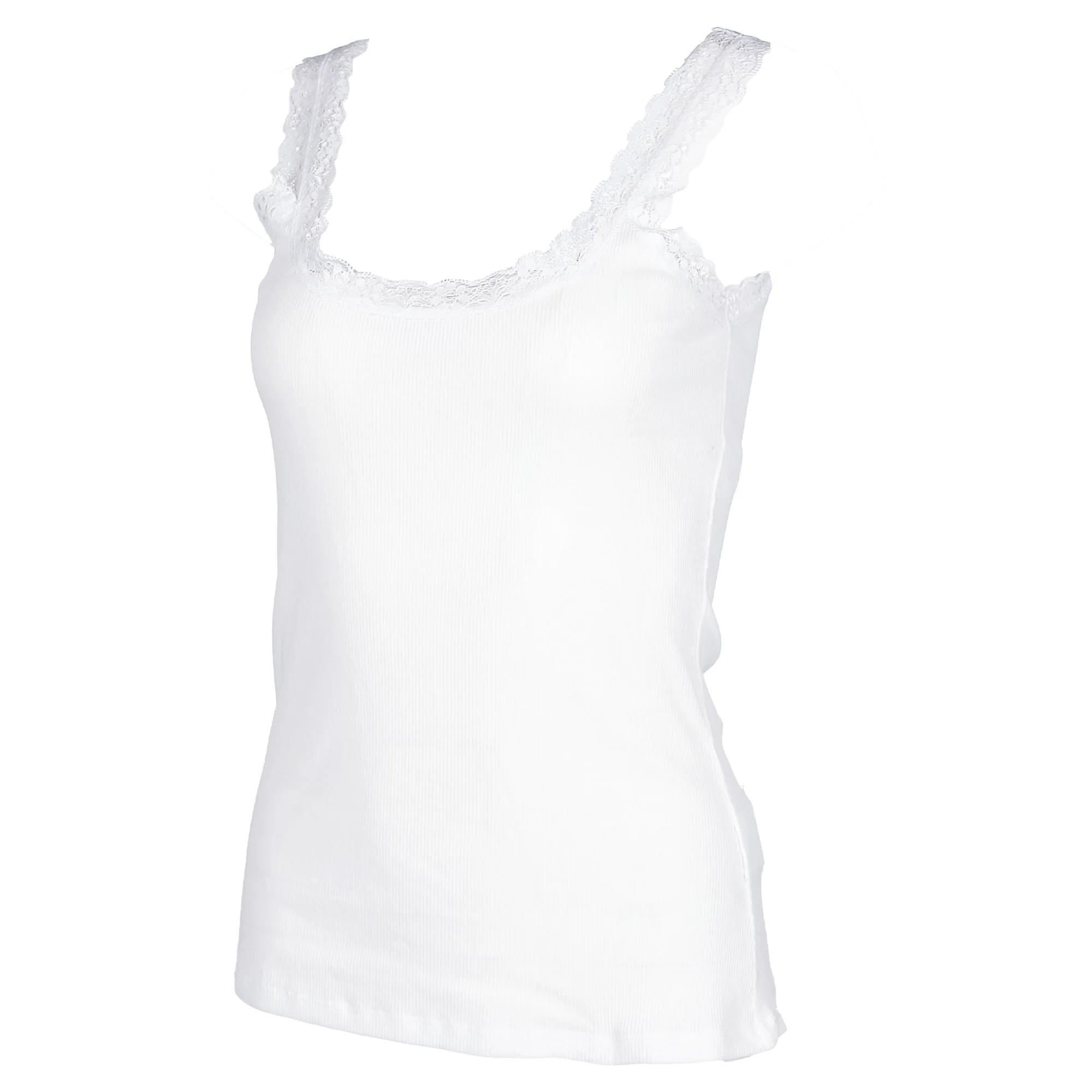 Débardeur à dentelle  - Blanc - Image 5