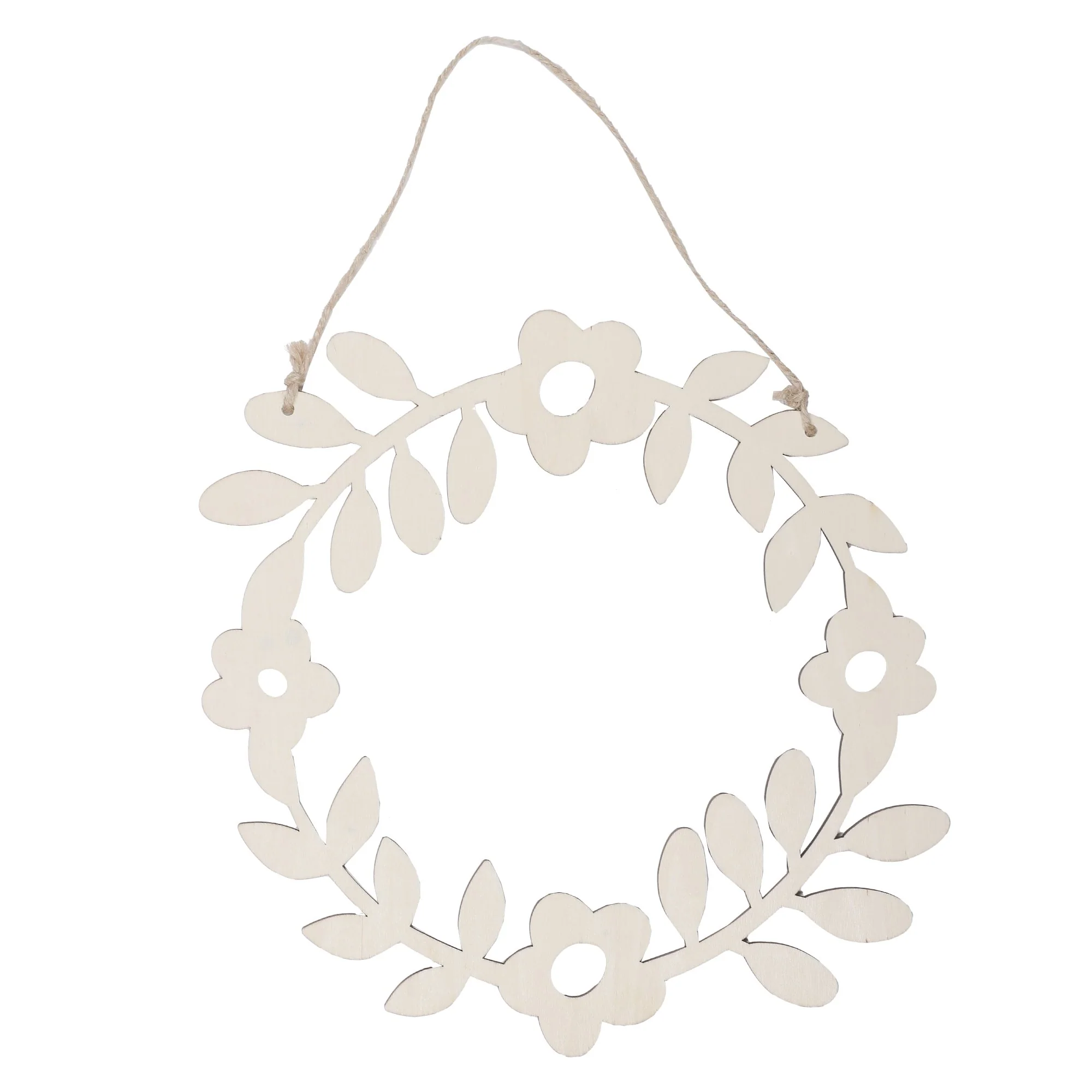 Décoration en bois de Pâques  - Beige