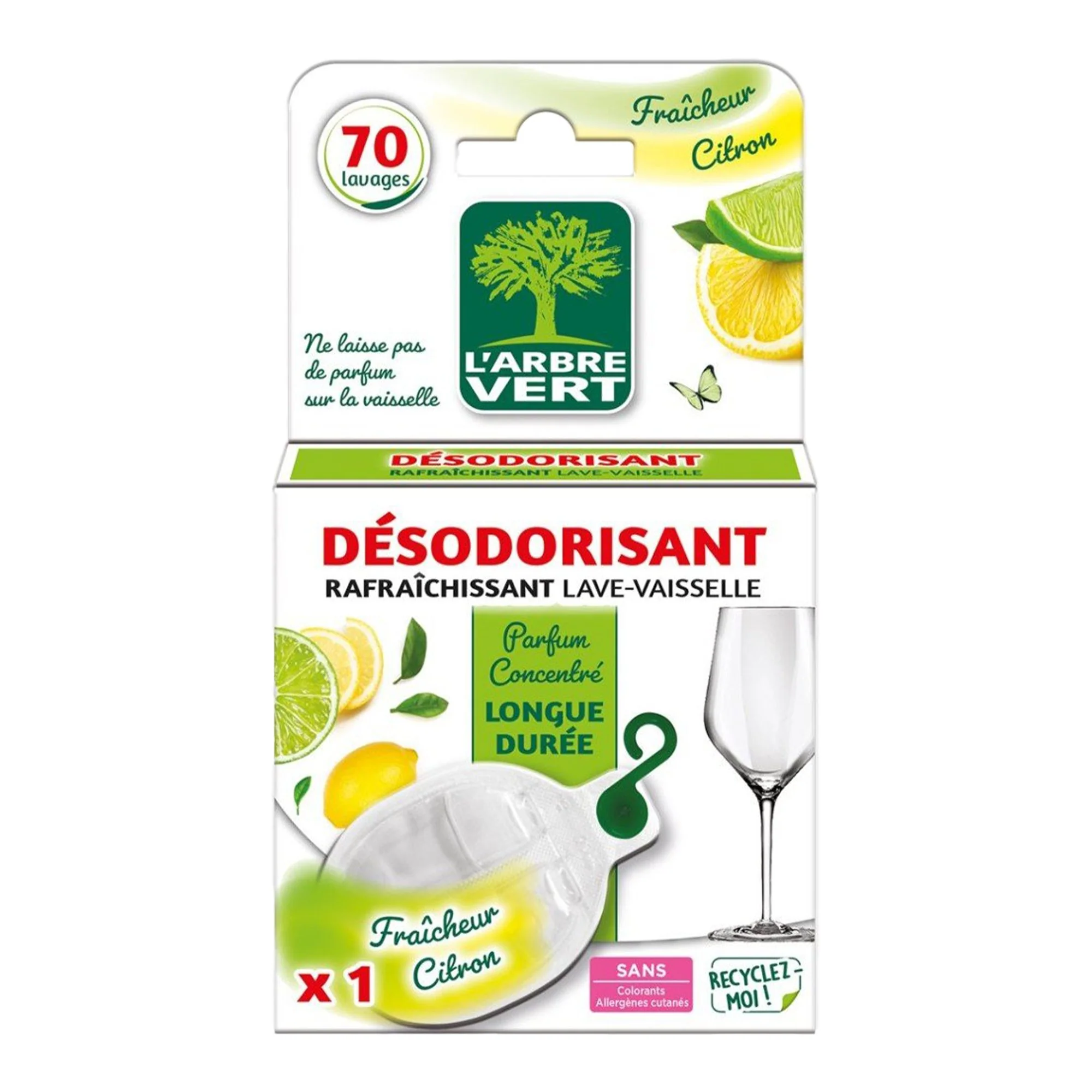 Désodorisant lave vaisselle citron