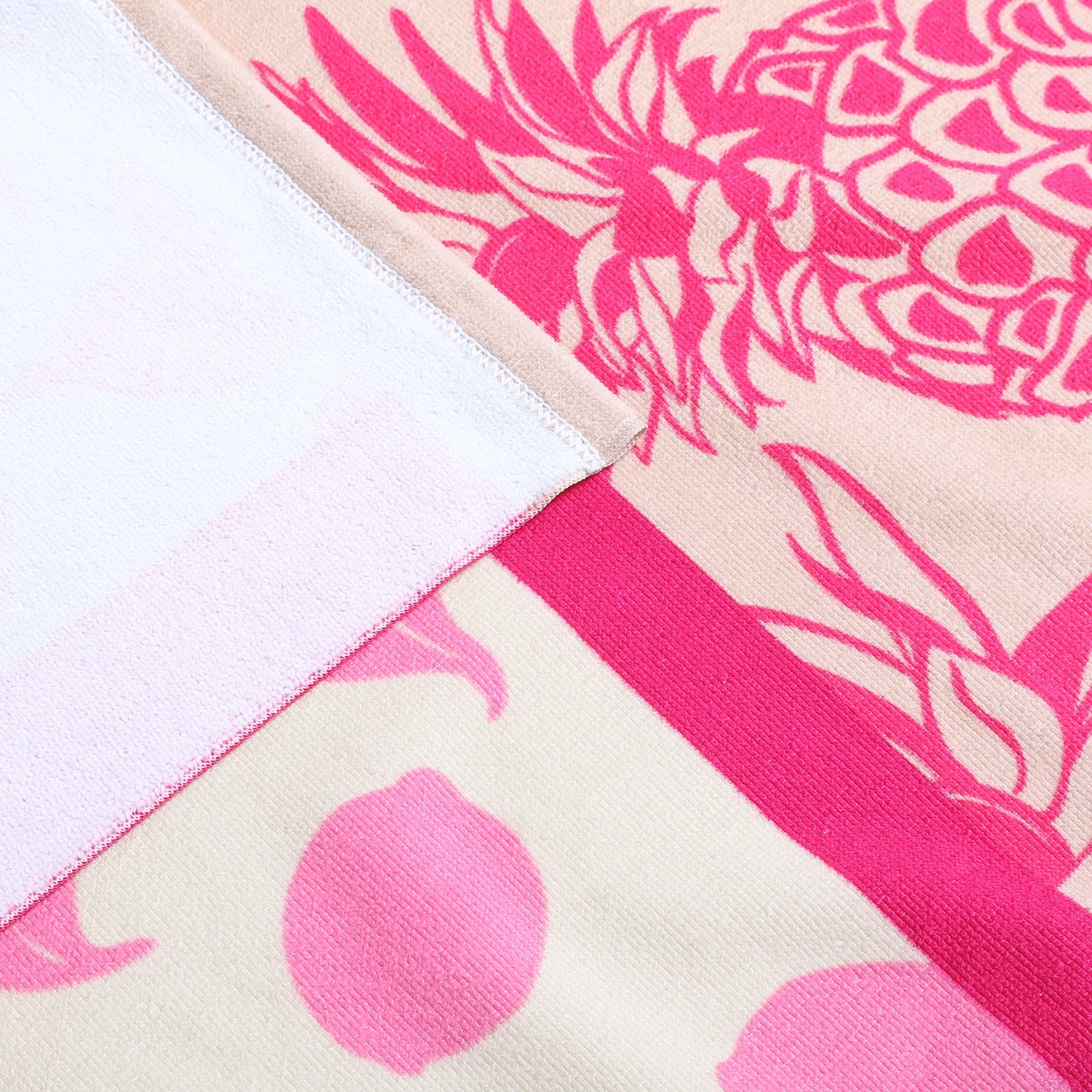 Drap de plage 90x170cm - Rose - Image 2