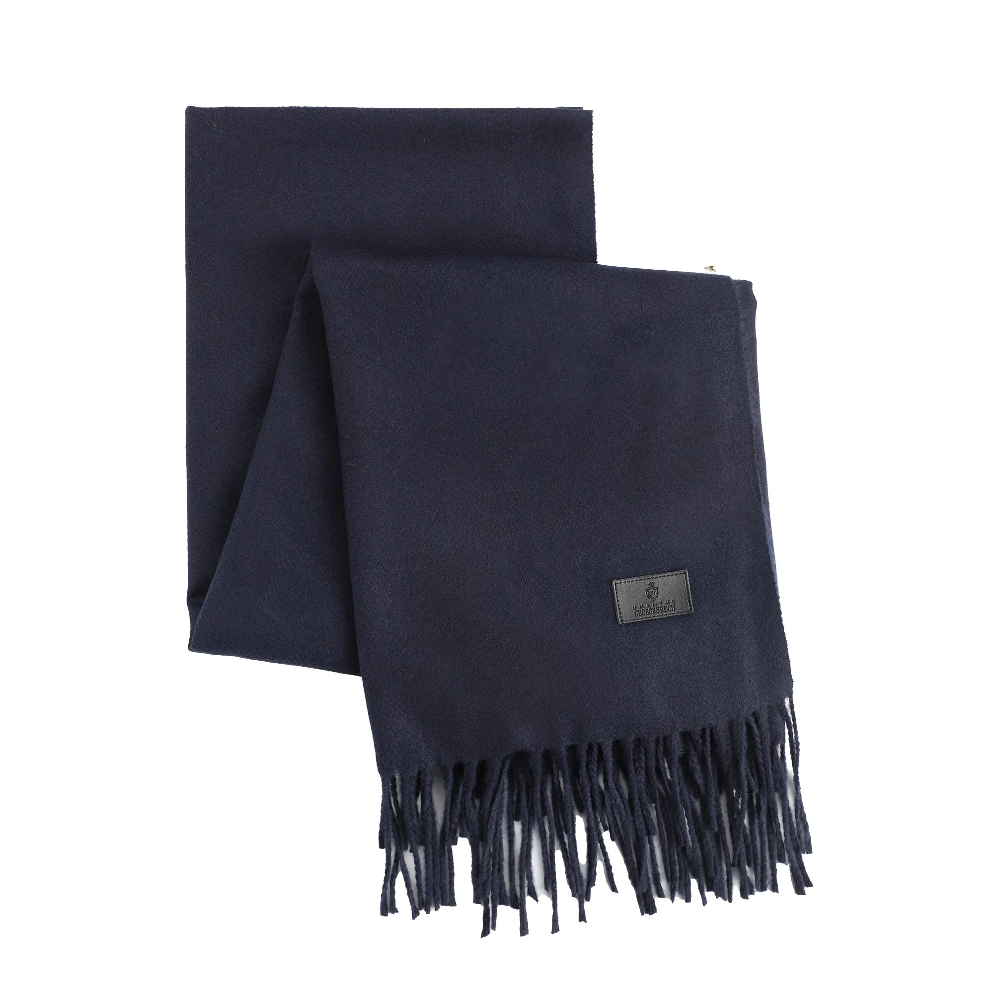 Echarpe en laine boîte - Bleu foncé