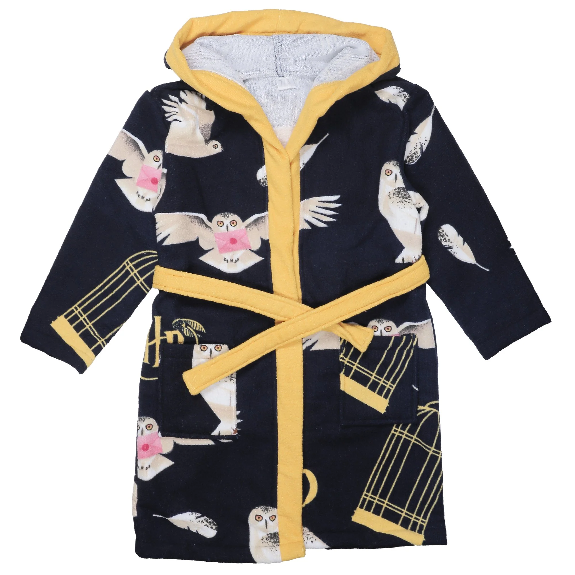Ensemble de bain peignoir + serviette + gant  - Bleu foncé - Image 2