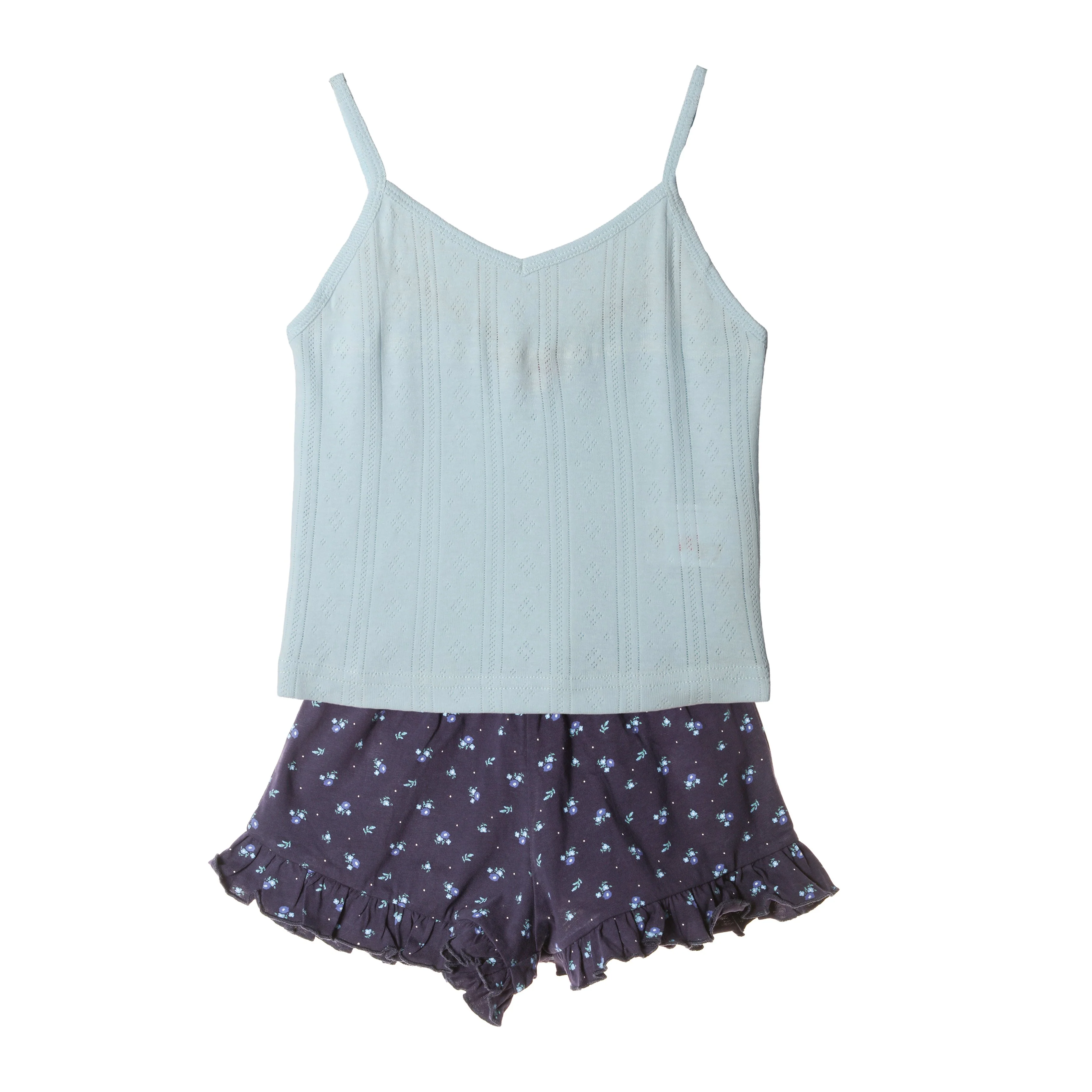 Ensemble pyjama haut bretelles et short  - Rose