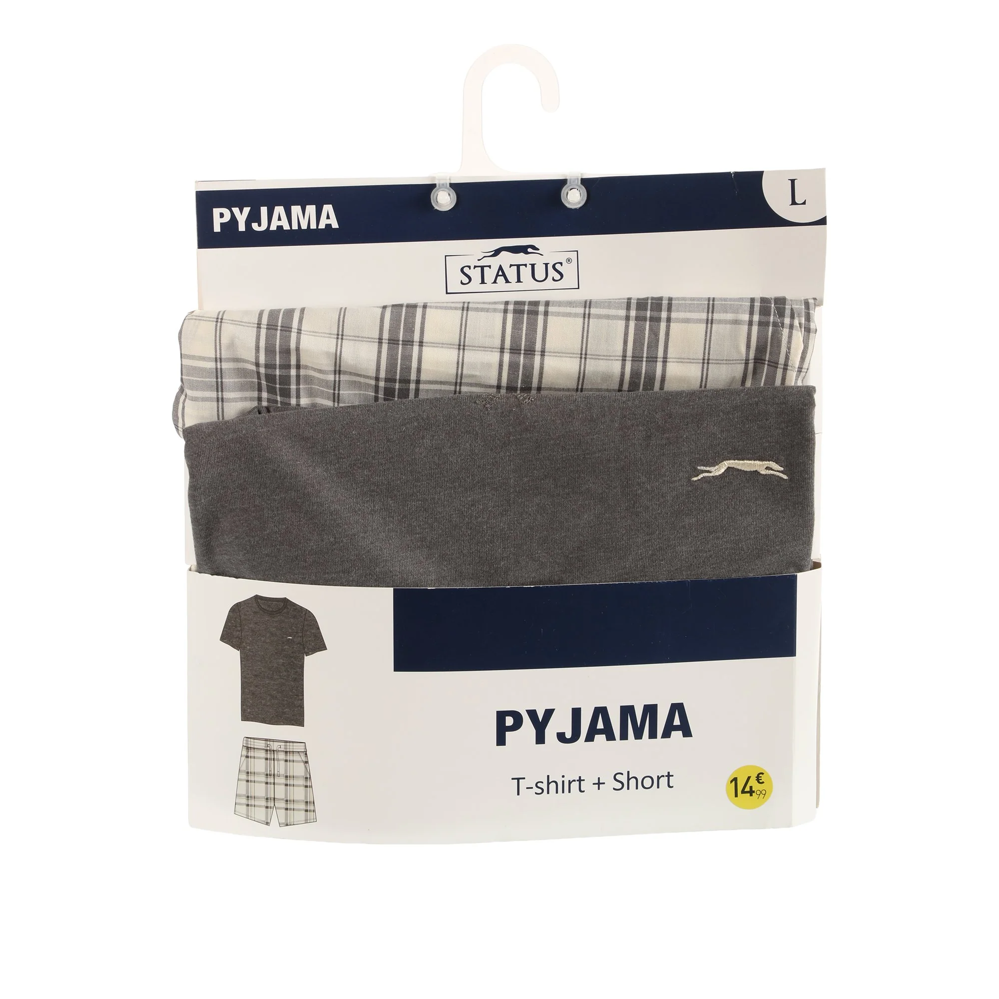 Ensemble pyjama popeline - Gris foncé - Image 6