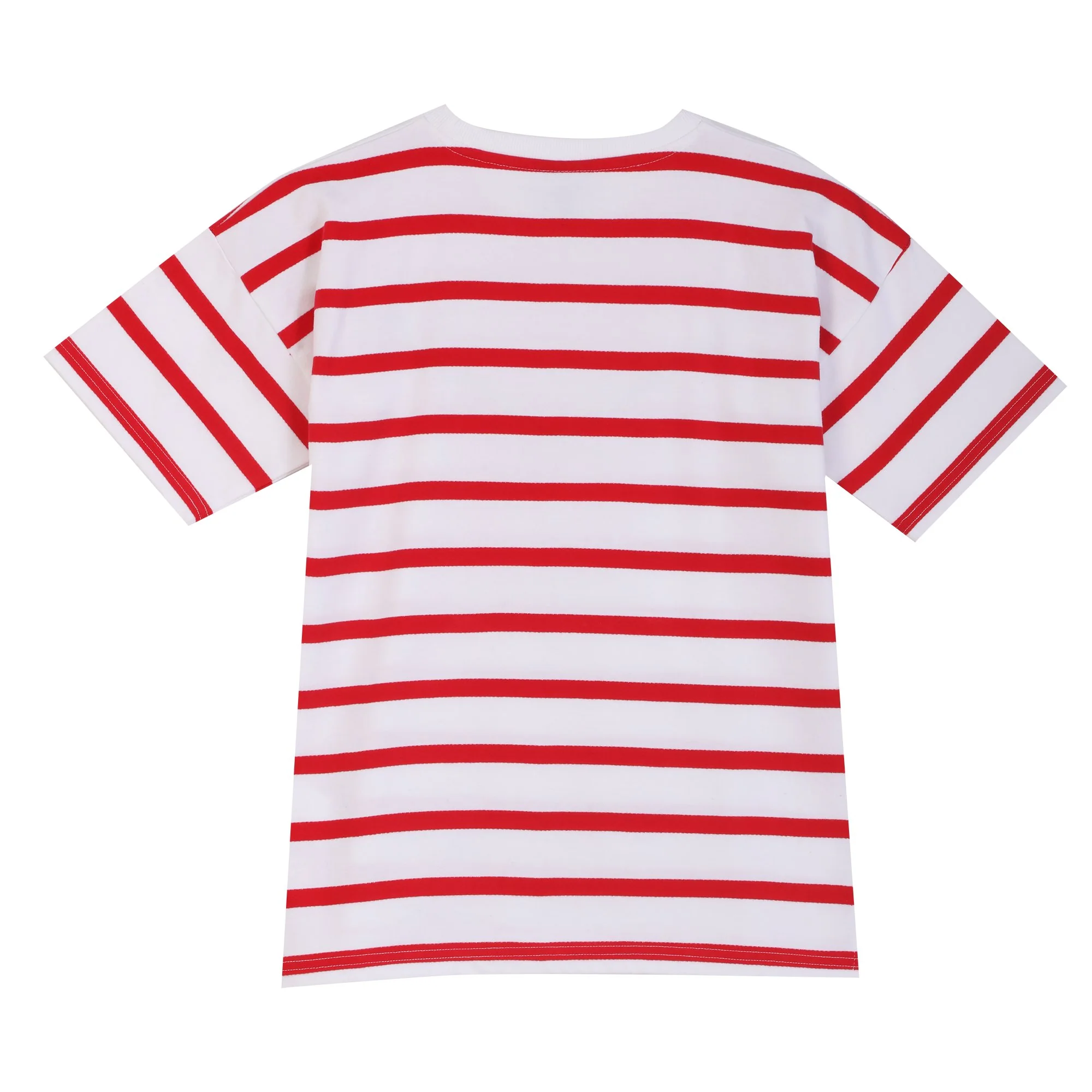 Ensemble Tee-shirt manches courtes + short marinières 3-12 ans  - Rouge - Image 3