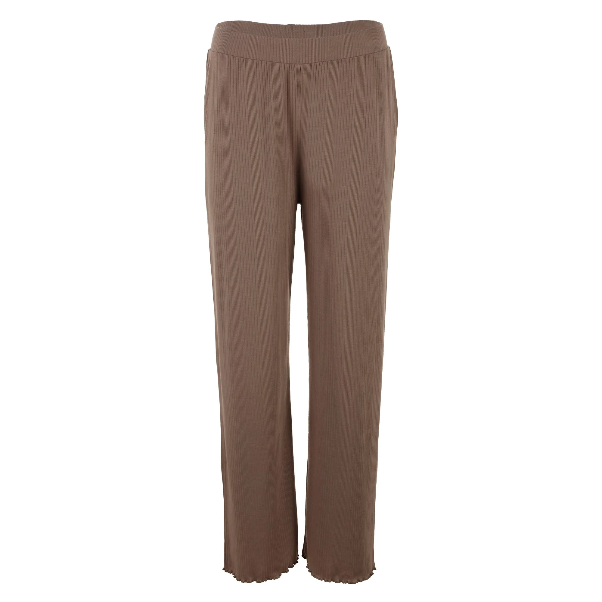 Ensemble tee-shirt manches longues + pantalon évasé - Gris - Image 5