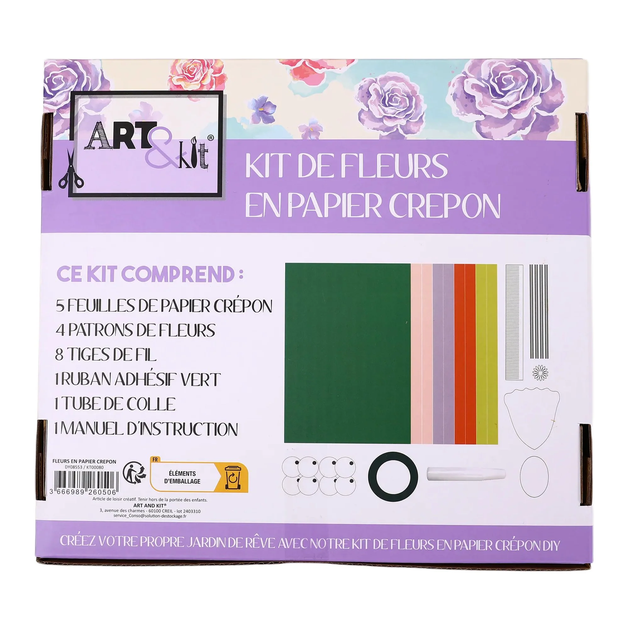 Fleur en papier Crepon - Image 3