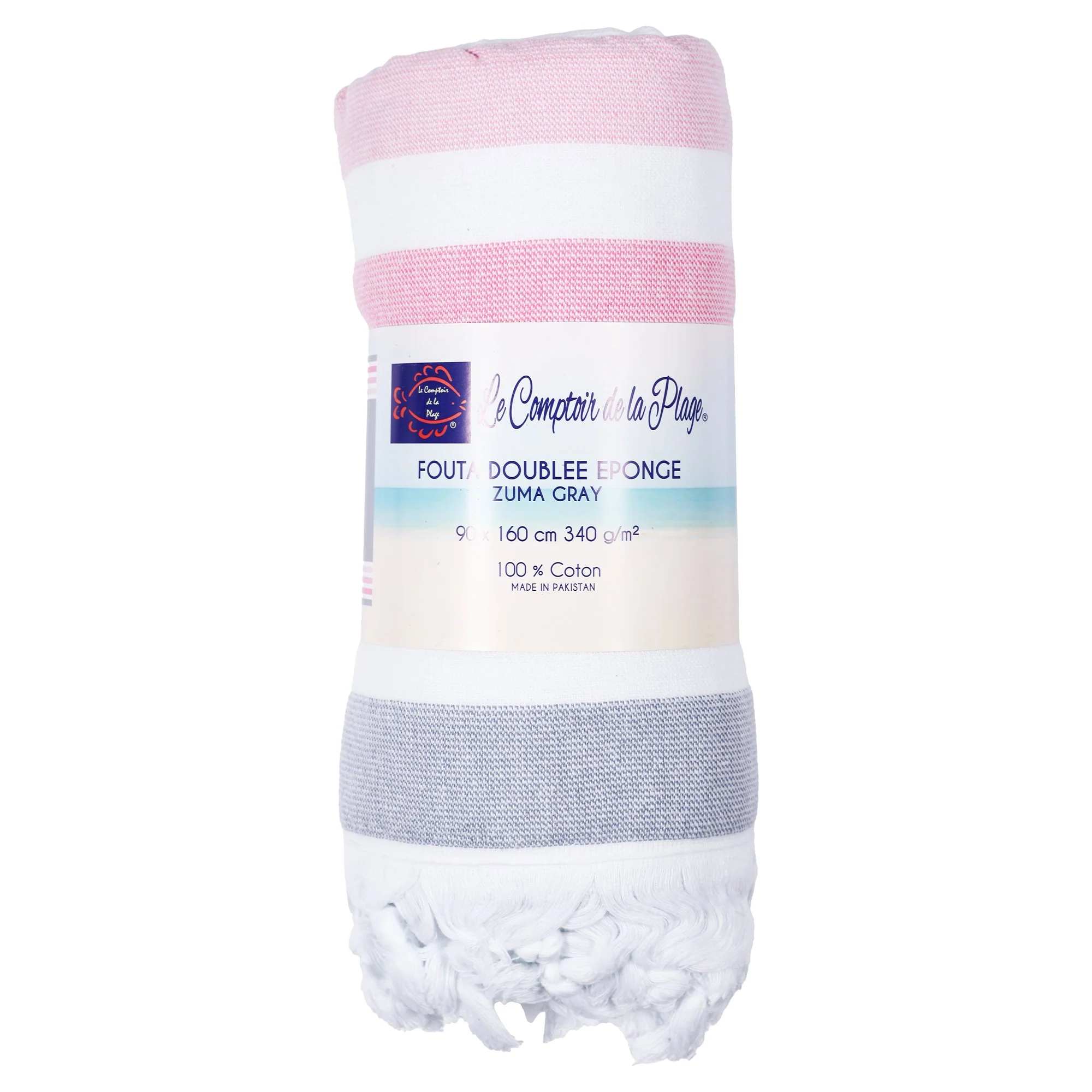 Foutah fidji dos éponge bouclette 100% coton  - Violet - Image 5