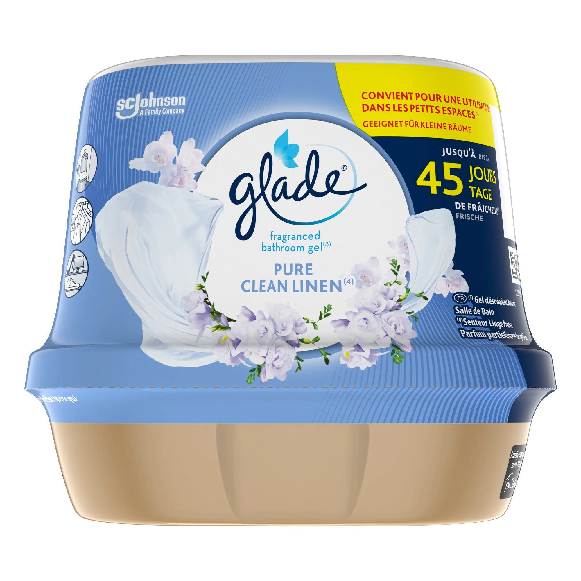 Gel désodorisant WC et salle de bain pure clean linen