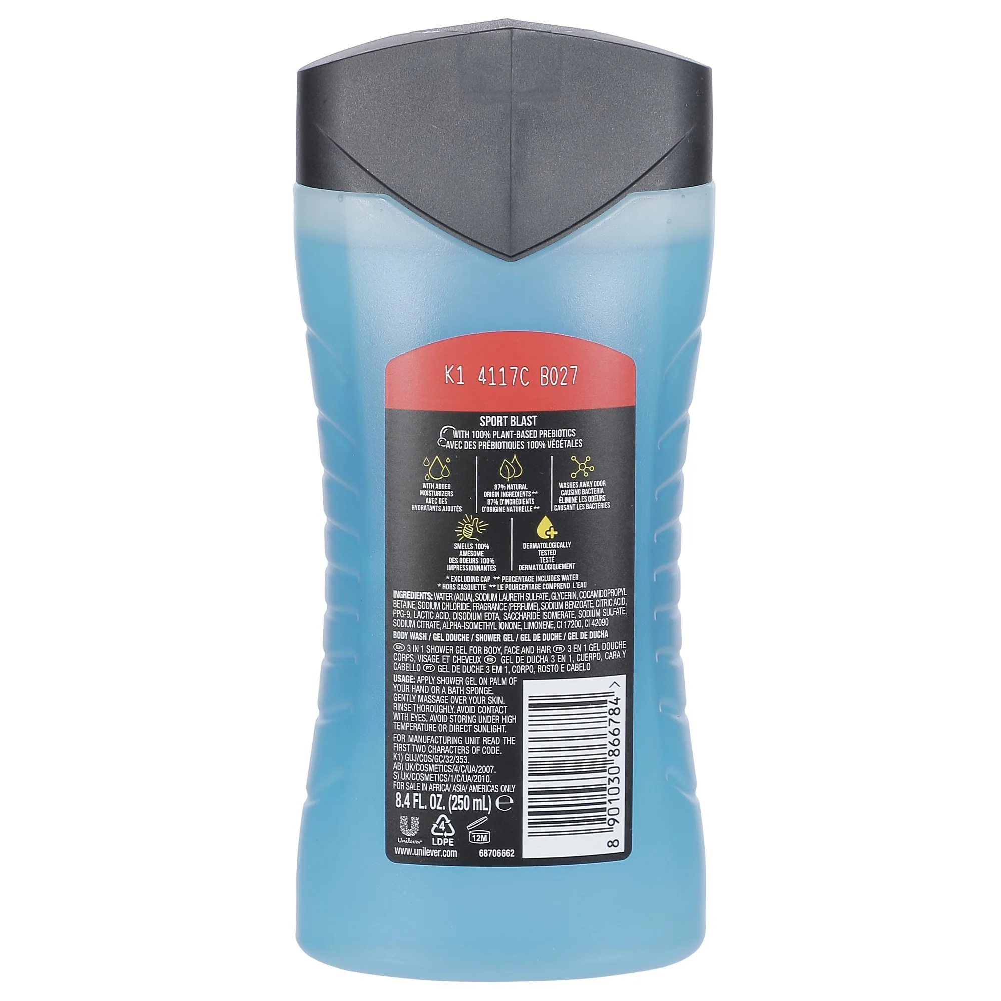 Gel douche corps et cheveux 3 en 1 Sport Blast - Image 2