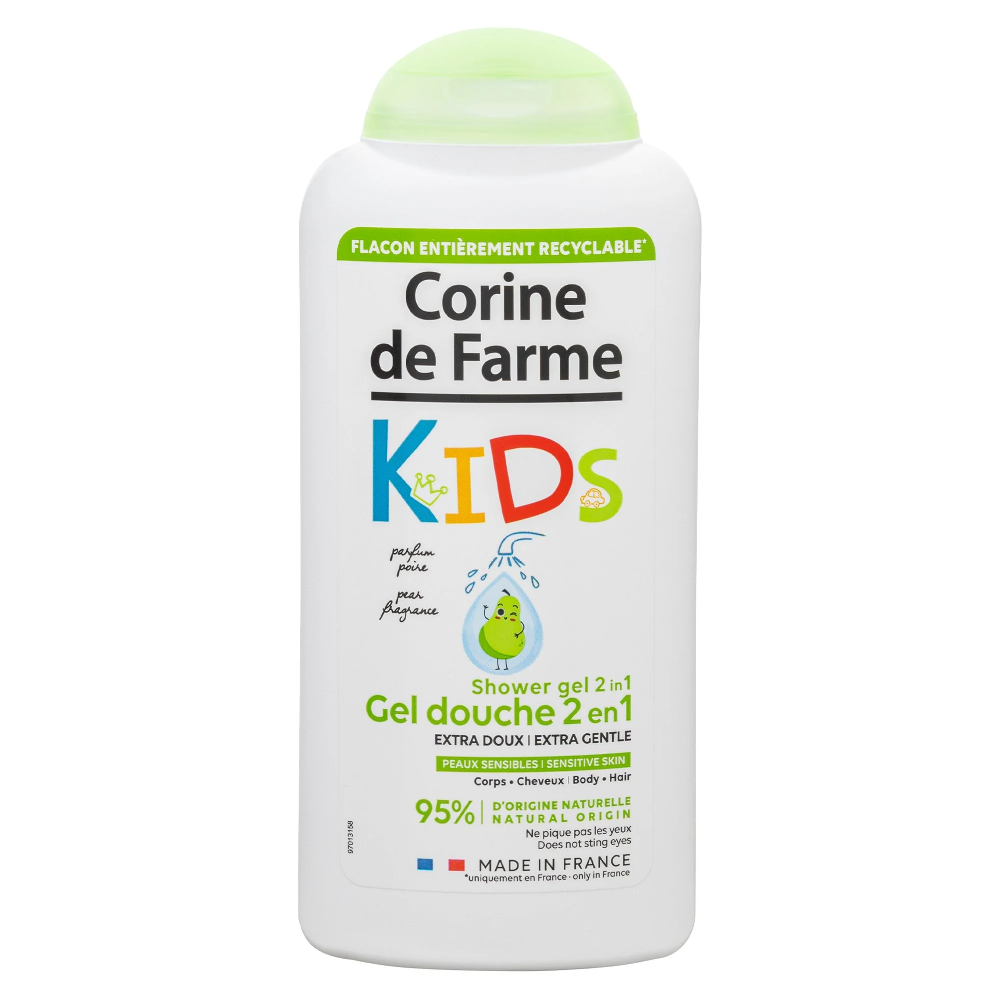 Gel douche enfant 2 en 1 corps et cheveux à la poire