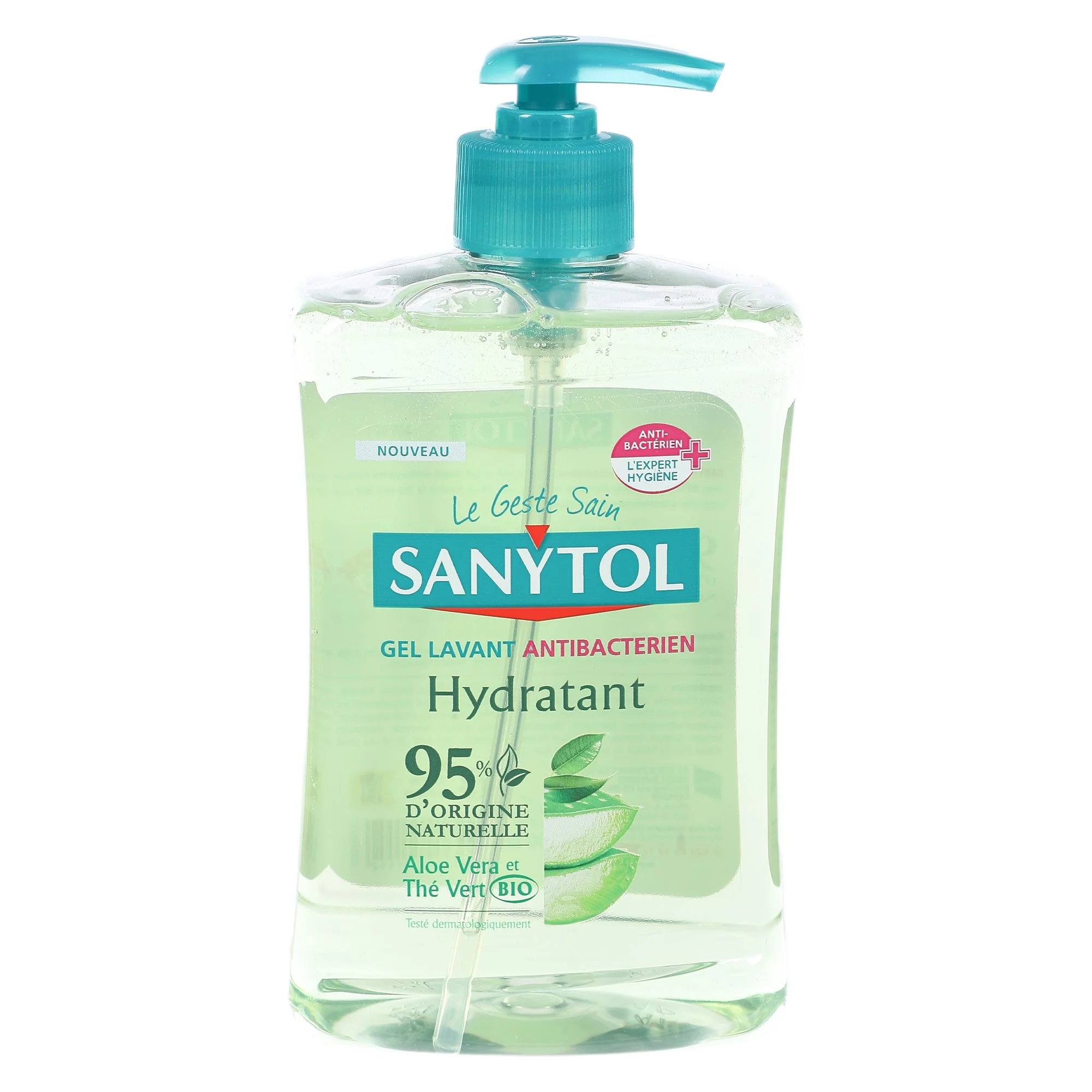 Gel lavant antibactérien hydratant aloe vera thé vert