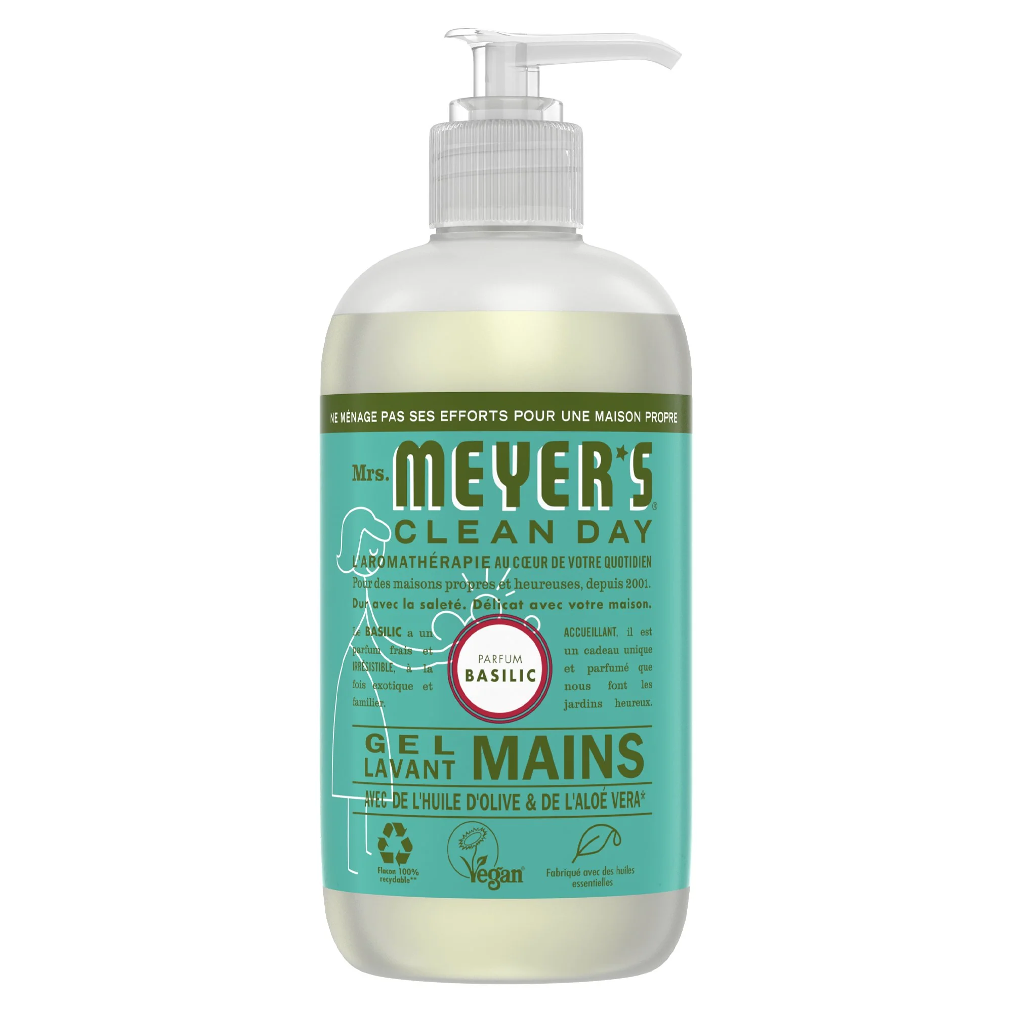 Gel lavant mains parfum Basilic