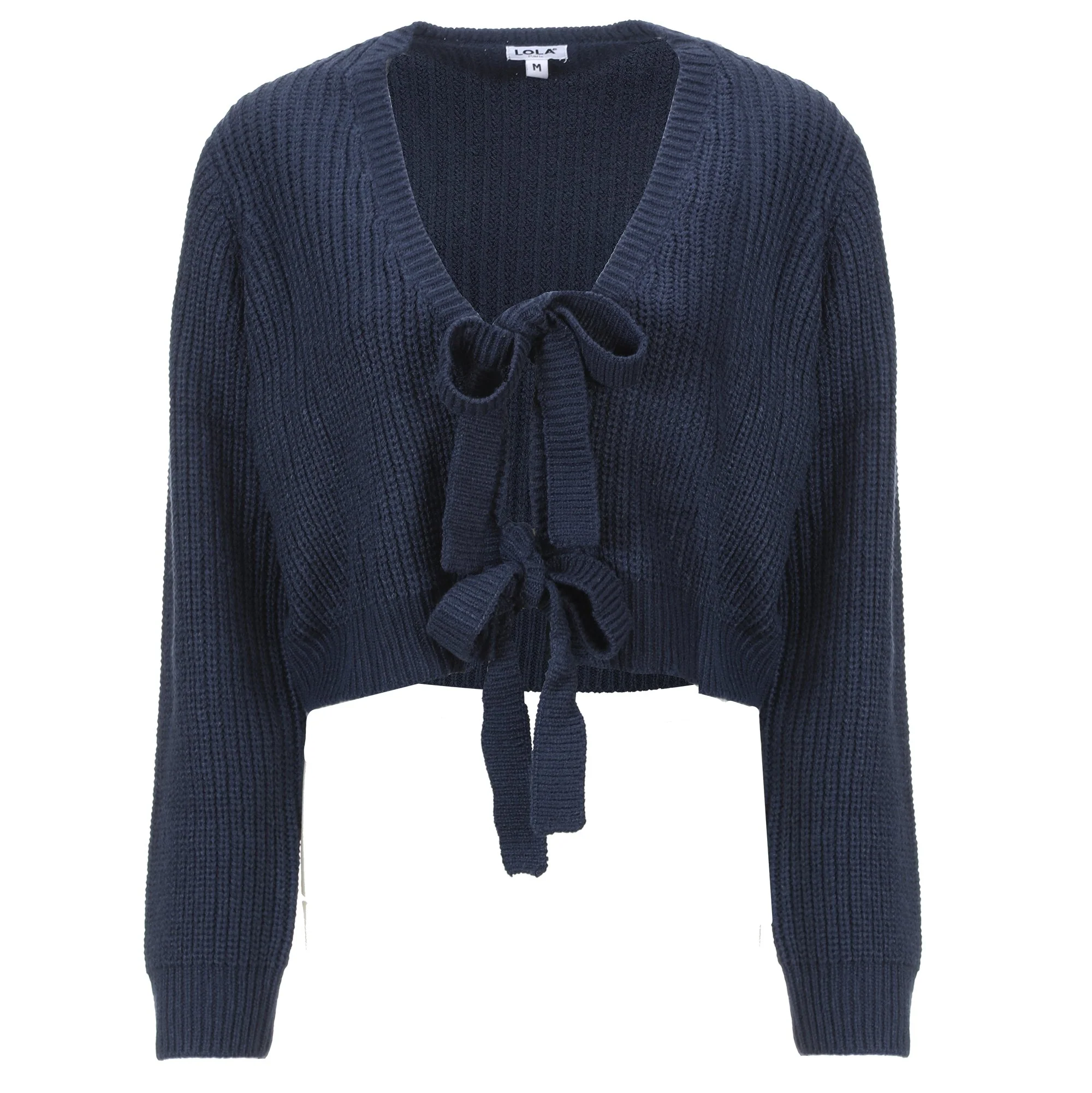 Gilet noué  - Bleu foncé - Image 2