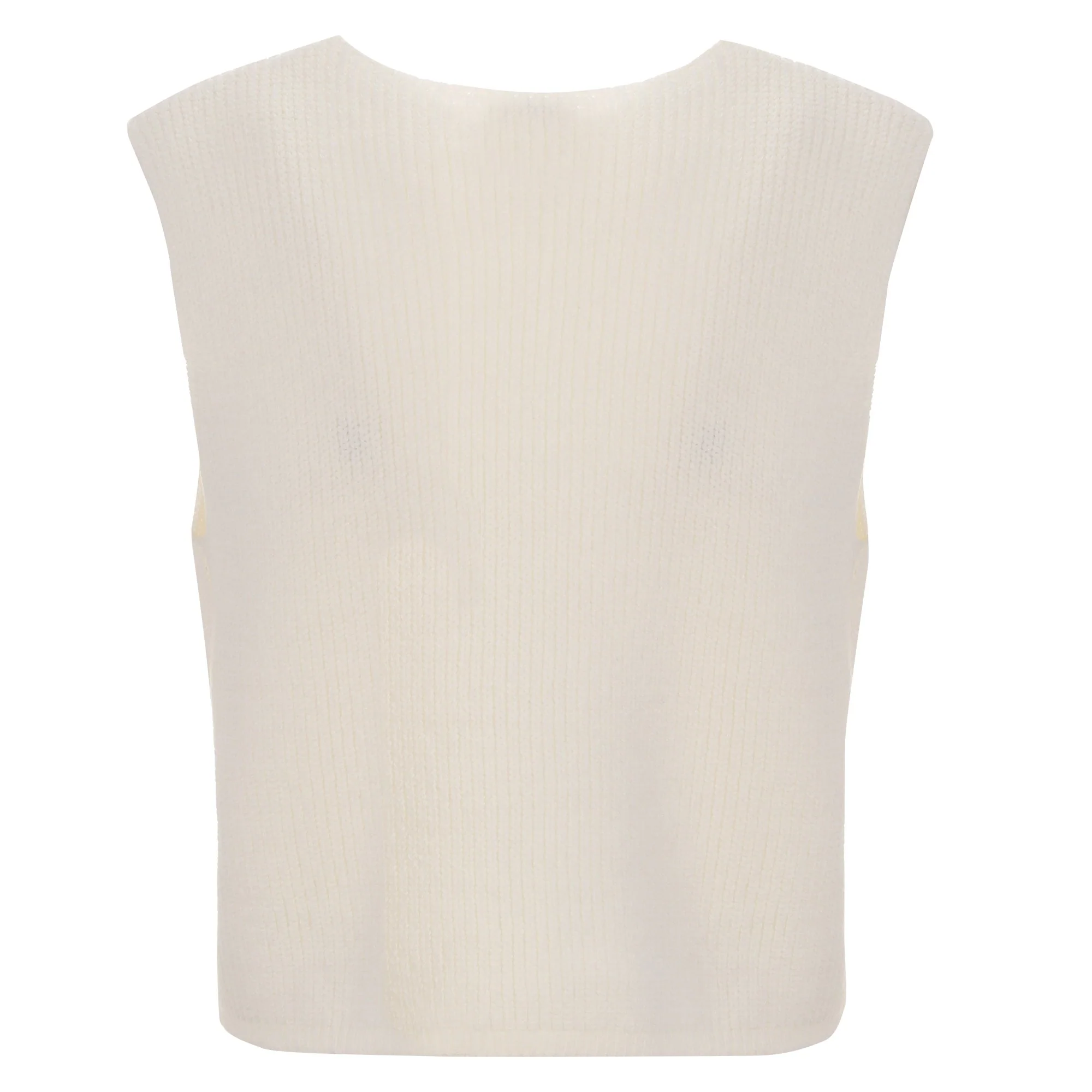 Gilet sans manche avec noeud - Blanc - Image 2
