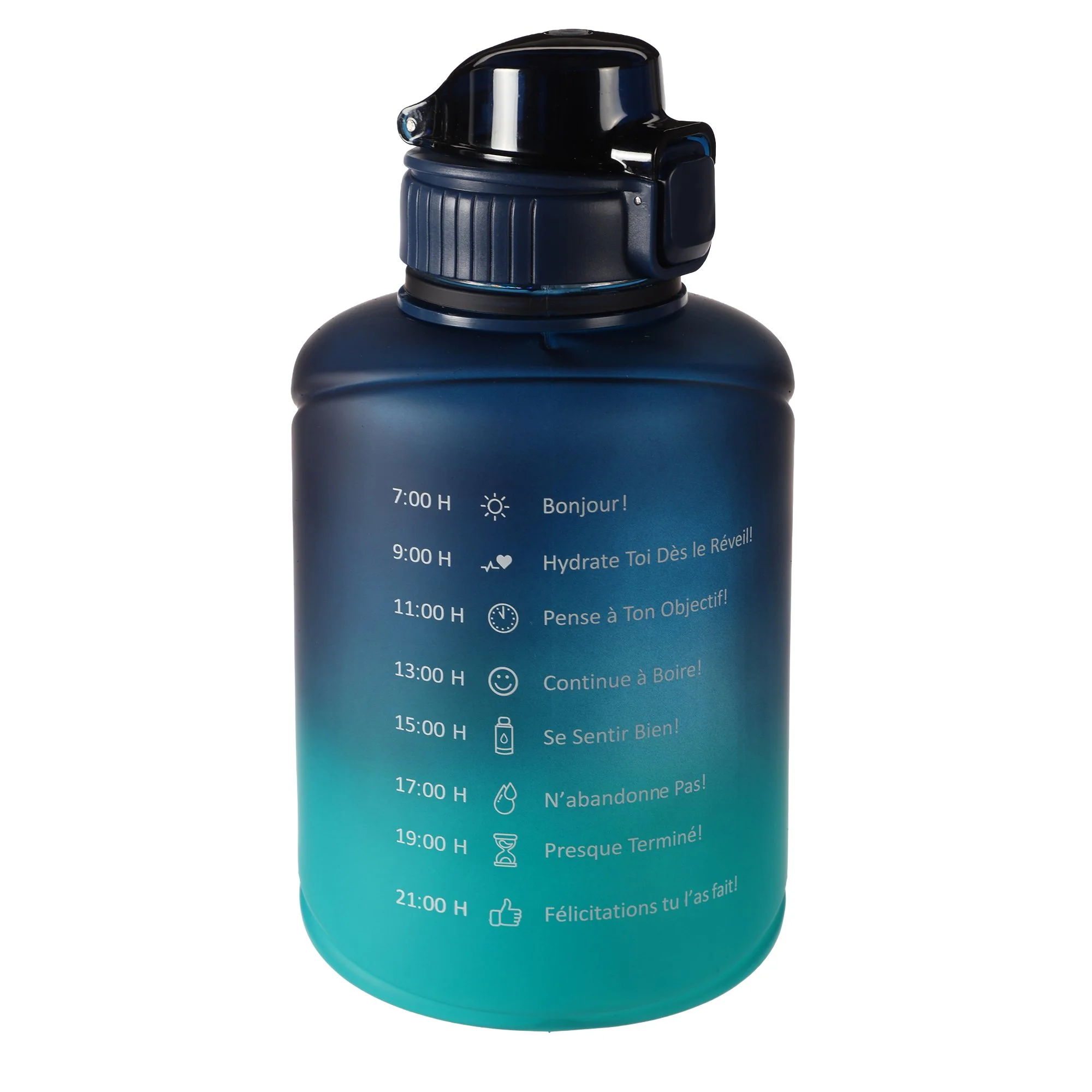 Gourde de motivation 1,5L - Bleu