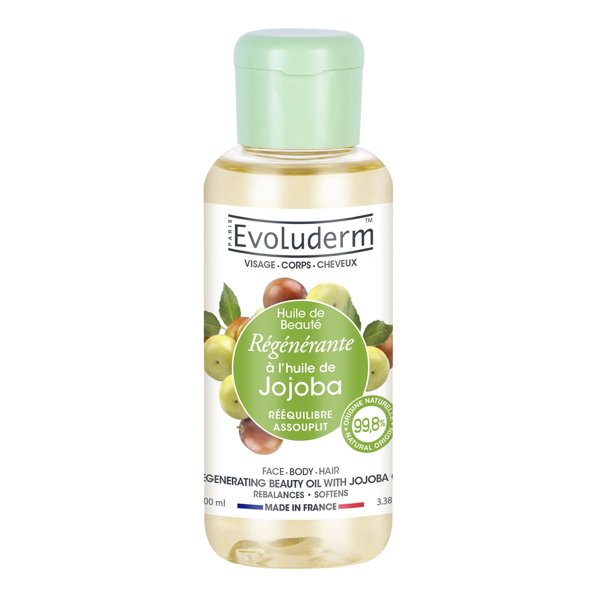 Huile de beauté régénérante à l'huile de jojoba