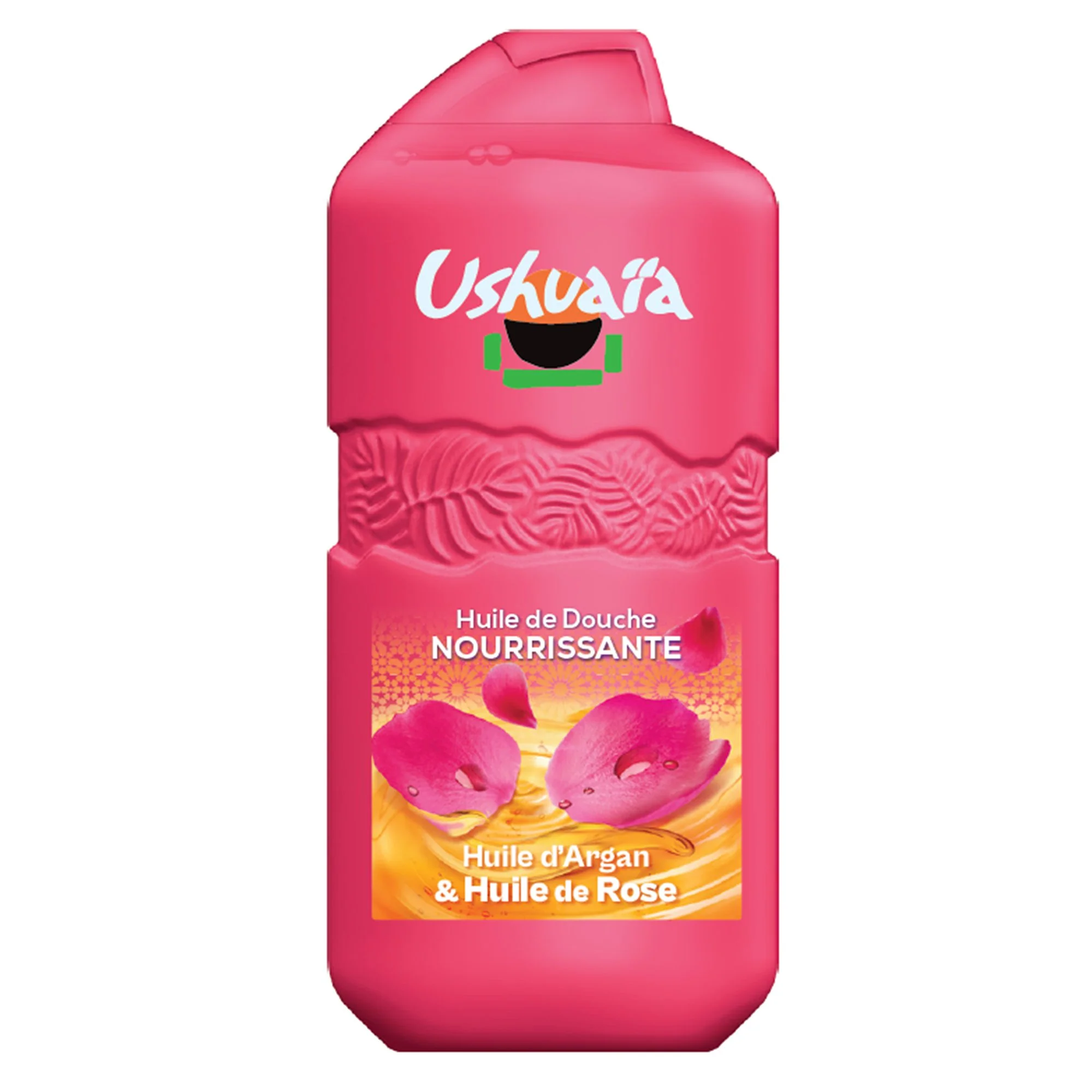 Huile de douche nourrissante huile d'argan et huile de rose