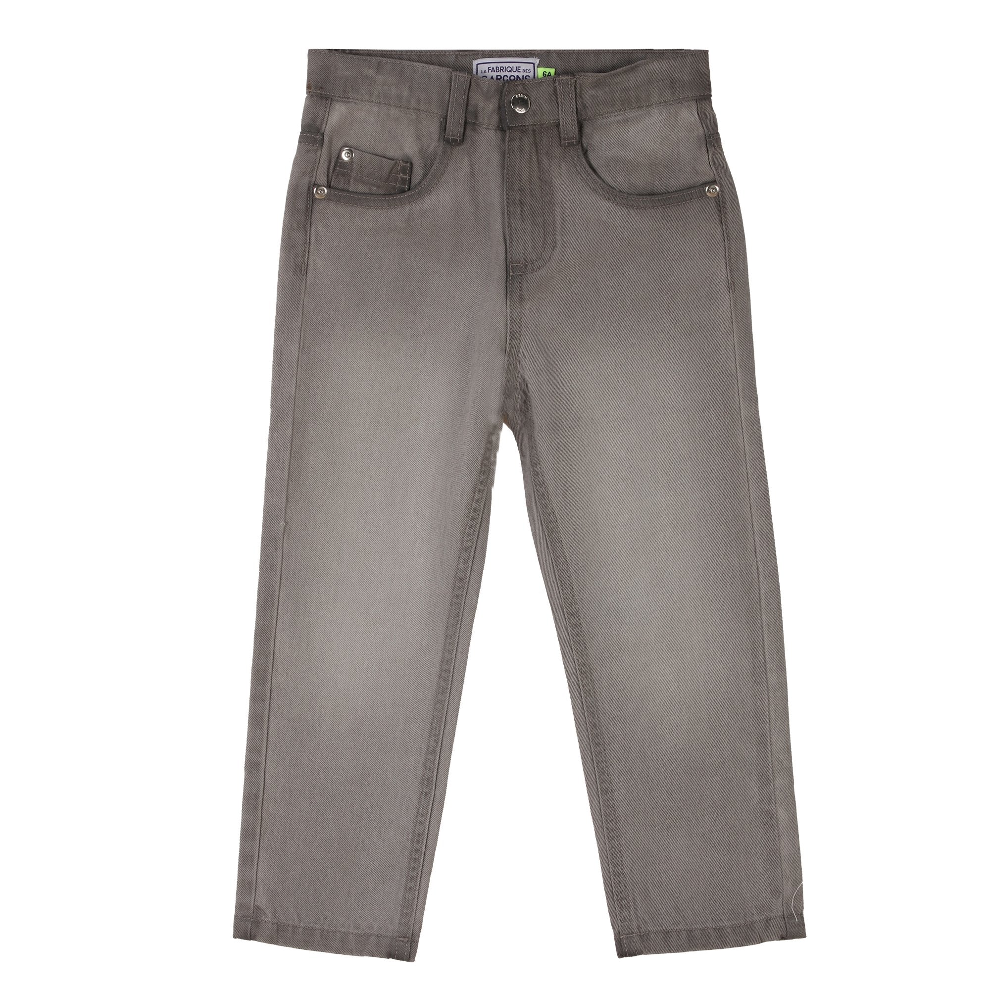 Jean coupe droite 3/12 ans - Gris