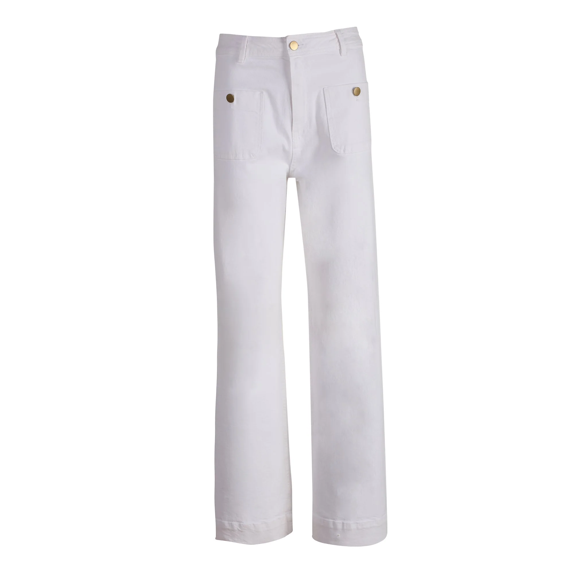 Jean large avec poches - Blanc