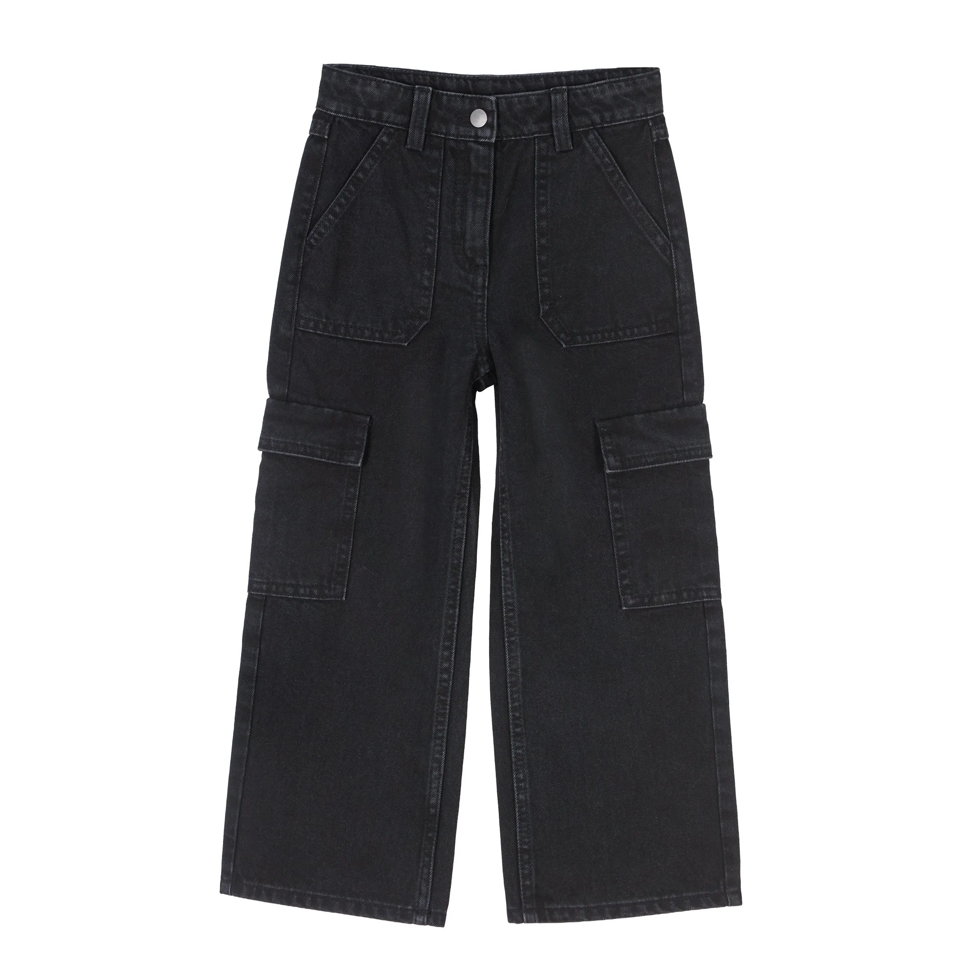 Jeans cargo 3/12 ans - Noir